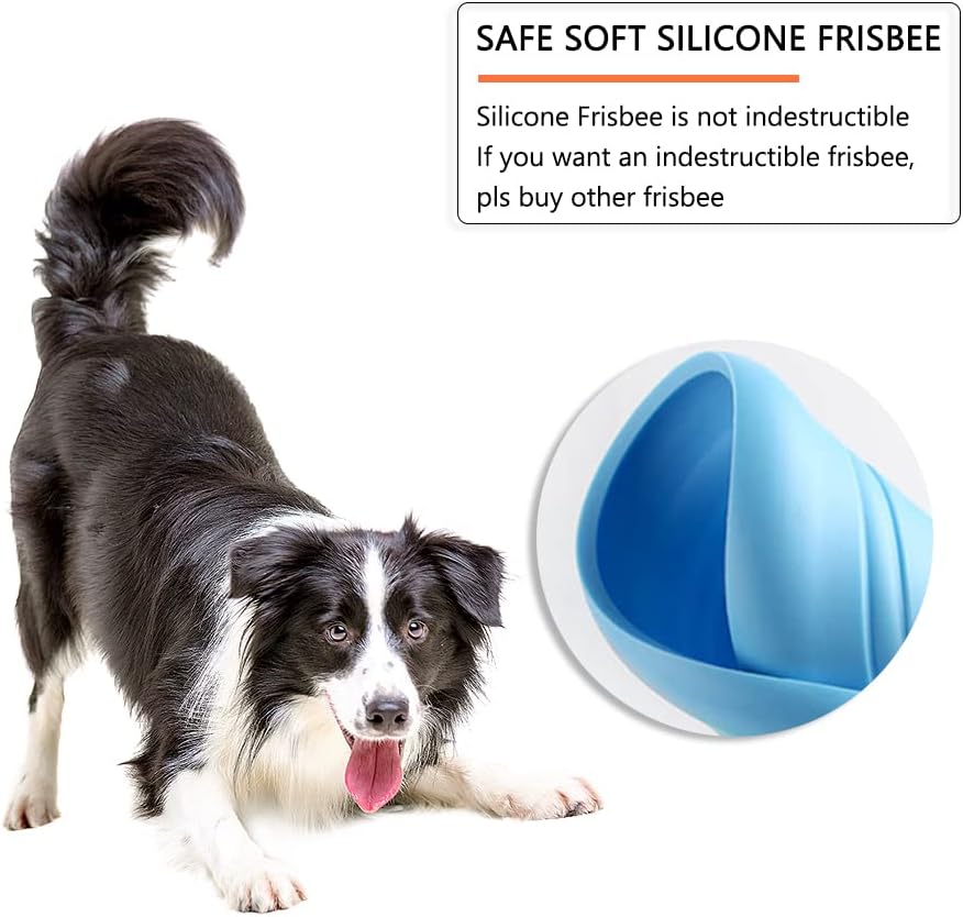 5 Pack Dog Frisbee,Dog Flying Disc Puppy Flyer Toy React Faster Training Interactive Toys for Small Medium Dog Lightweight Floating Saucer