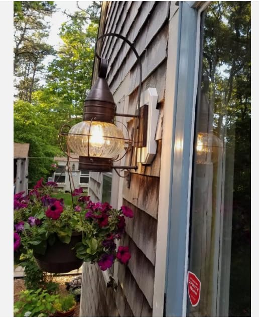 8141DBL Outdoor Mounting Plate kit with Built-in Electrical Box,Outdoor Light Mount Kit for 1/2-inch Lap Double and 4-inch Siding,Siding Light Mounting Block White