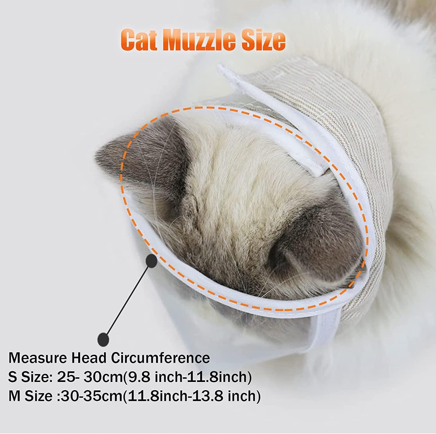 Cat Face Guard - Transparent Cat Grooming Muzzle with A Blowhole - Cotton Pet Mouth Cover Protective Cover Adjustable for Nail Trimming Bathing Grooming Cat Muzzle for Grooming S