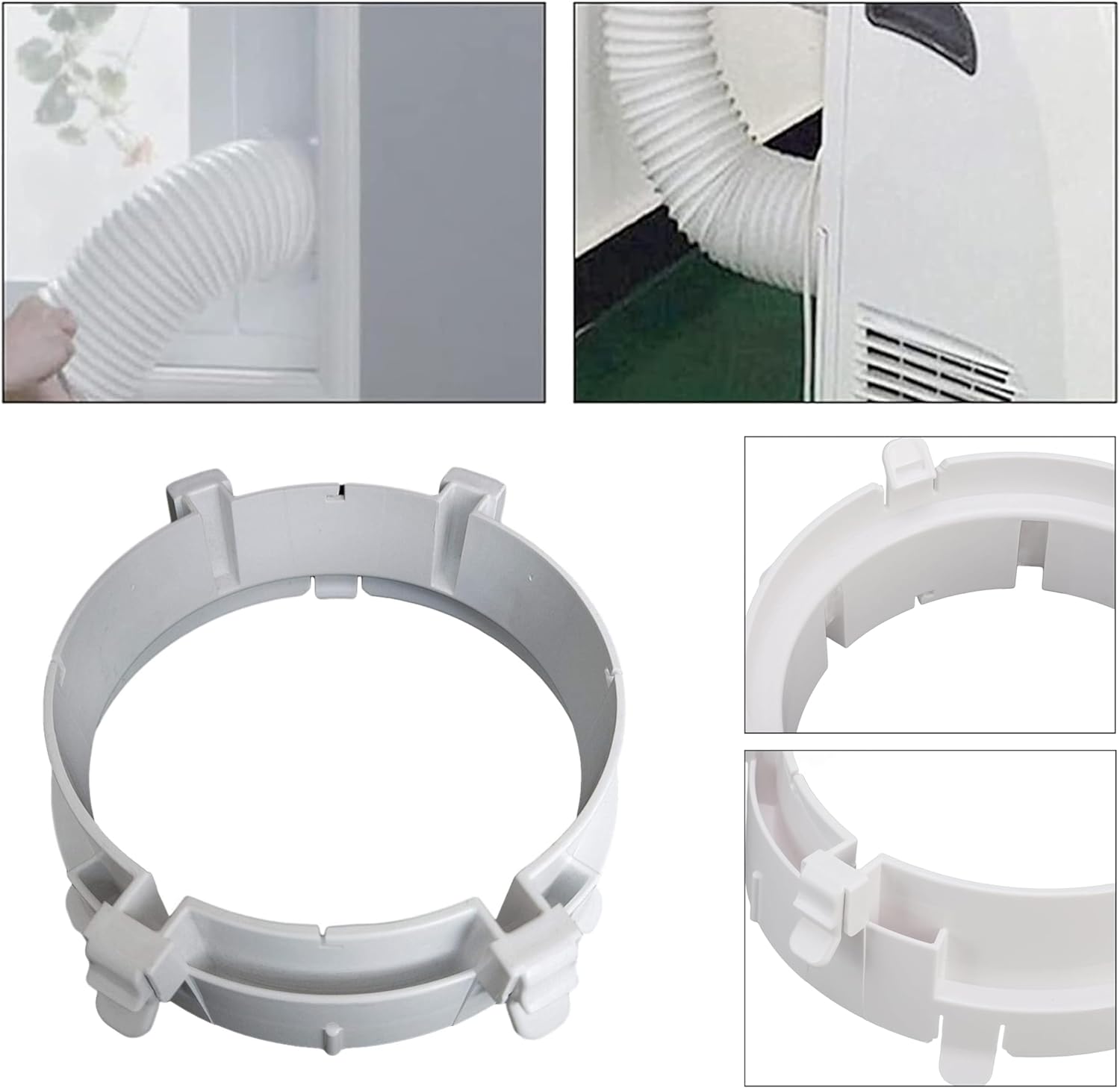 Air Conditioning Exhaust Hose Adapter,Portable Coupler,Portable Number 2 Air Conditioning Pipe Connector,Exhaust Hose Connector,Household Air Conditioner Accessories 5.91x5.91inch