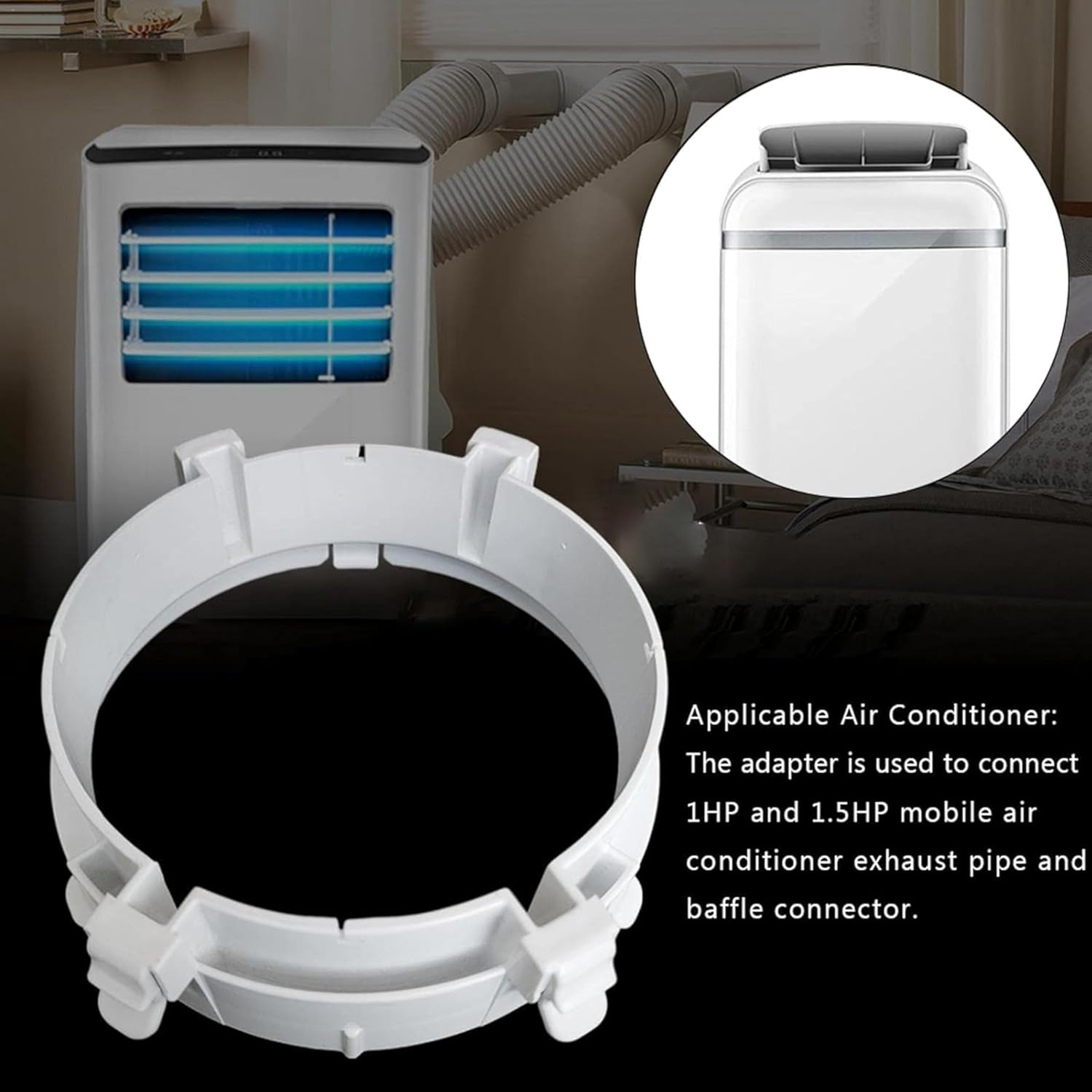 Air Conditioning Exhaust Hose Adapter,Portable Coupler,Portable Number 2 Air Conditioning Pipe Connector,Exhaust Hose Connector,Household Air Conditioner Accessories 5.91x5.91inch