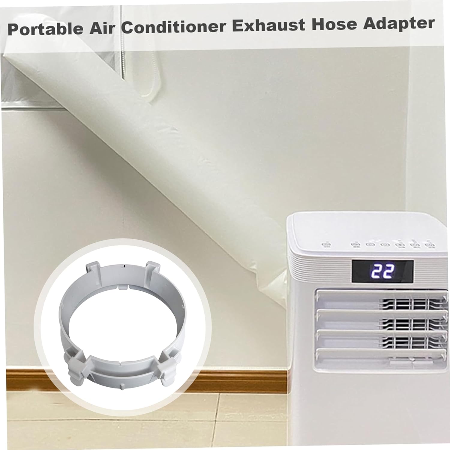 Air Conditioning Exhaust Hose Adapter,Portable Coupler,Portable Number 2 Air Conditioning Pipe Connector,Exhaust Hose Connector,Household Air Conditioner Accessories 5.91x5.91inch