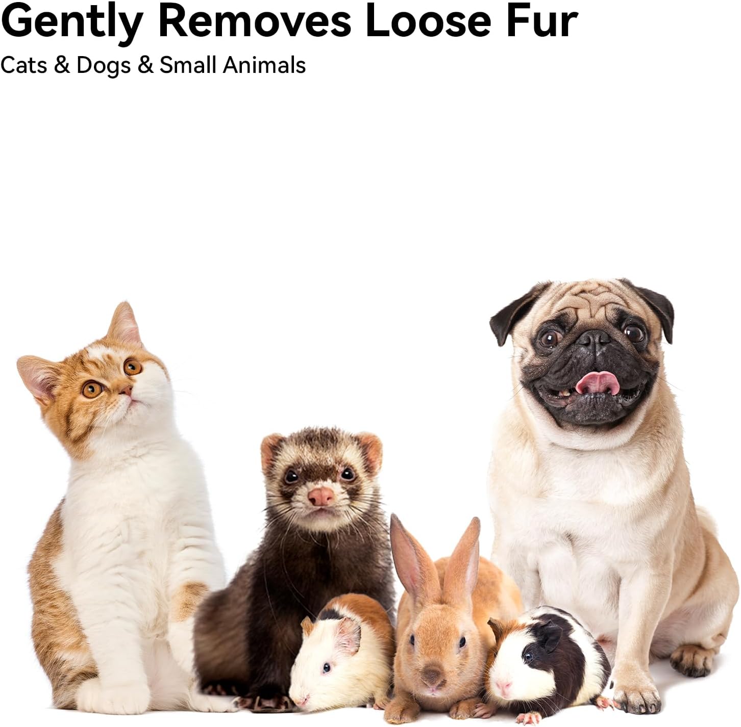 Cat Brush for Shedding, Brushes Indoor Cats, Long or Short Haired Grooming Comb Kitten Rabbit Massage Removes Loose Fur White -