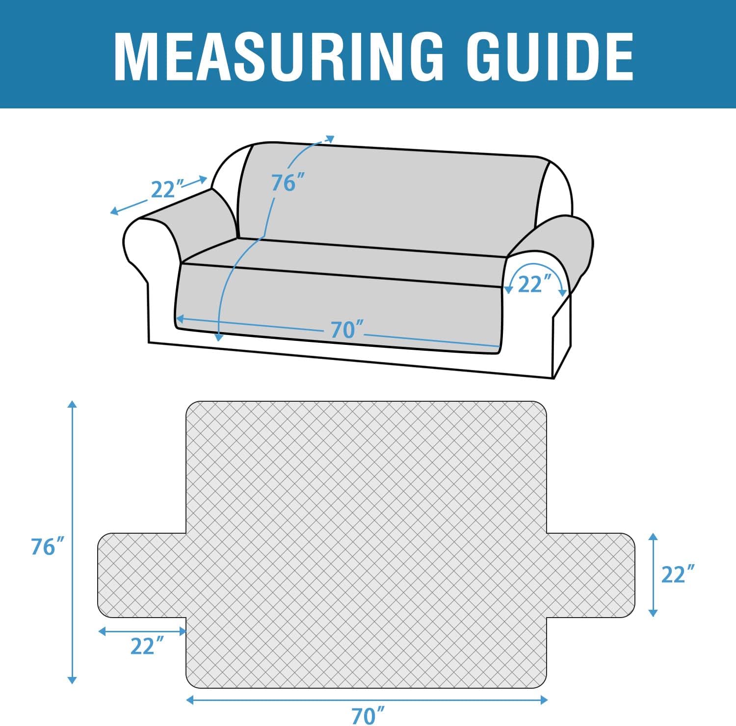 Sofa Cover, 100% Waterproof Slipcover Furniture Protector, Washable Couch Cover with Non-Skid Backing and Elastic Straps for Kids, Dogs, Pets Sofa, French Oak Oak