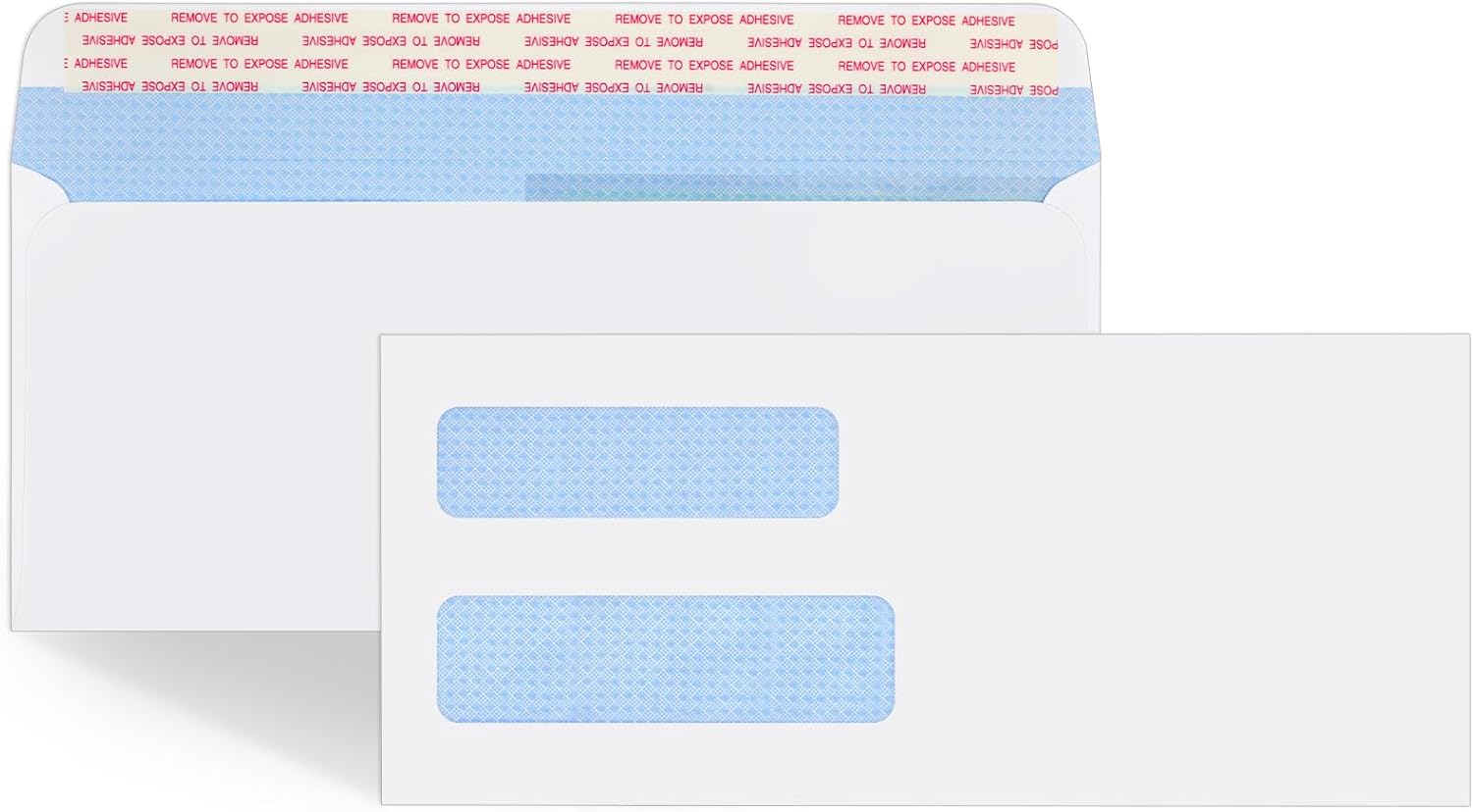 #10 Window Envelopes 72P, Double Self Seal for Invoices, Statements and Business Checks, Size 4-1/8 x 9-1/2 Inches White -