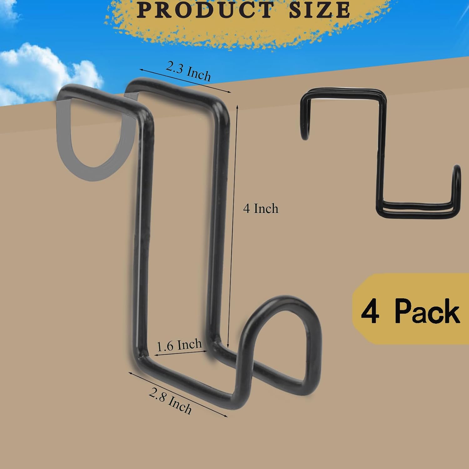 4Pcs 3 Inch Double Crossbar Hanger Backdrop for Pipe and Drape Stand -