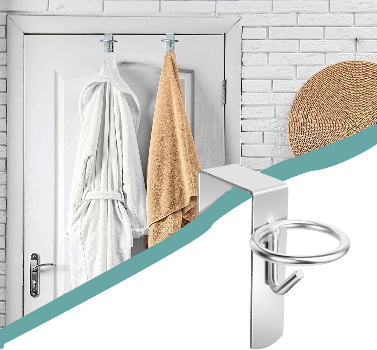 4Pcs 3Inch Double Crossbar Hangers,Heavy Duty Valance Hanger for Pipe and Drape Backdrop Stand -