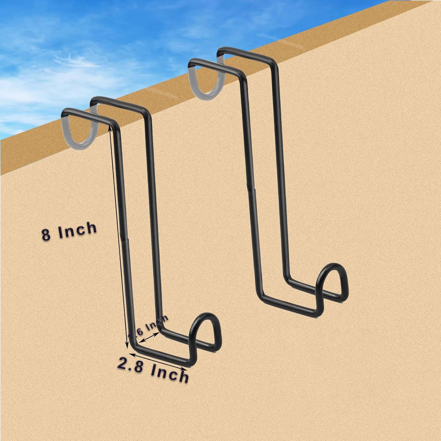 2Pcs 3inch Double Crossbar Hanger Backdrop Valance for Pipe and Drape Stand -