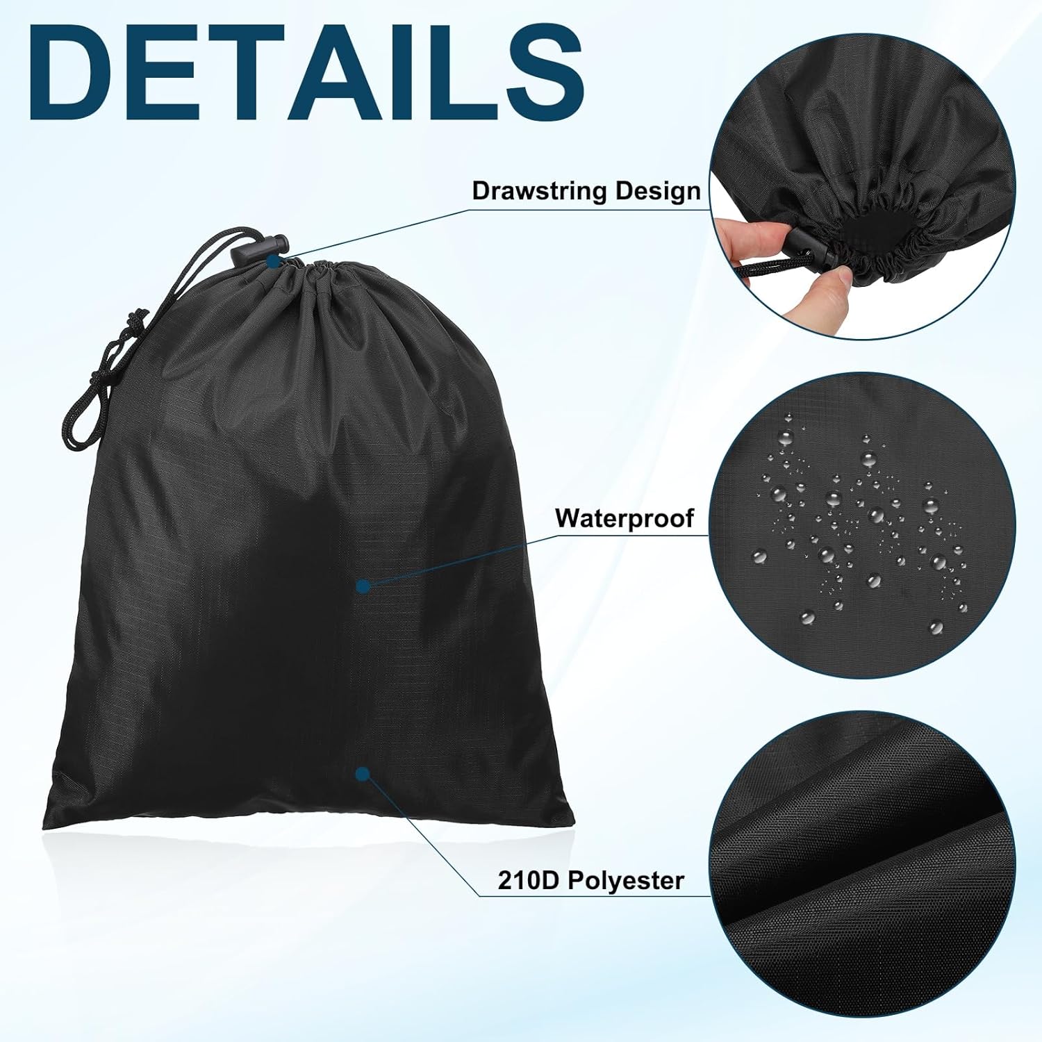 3" x 5" Coin Purse Pouch, Change Purses Small Organizer Bags with Zipper Canvas for Home, Black -