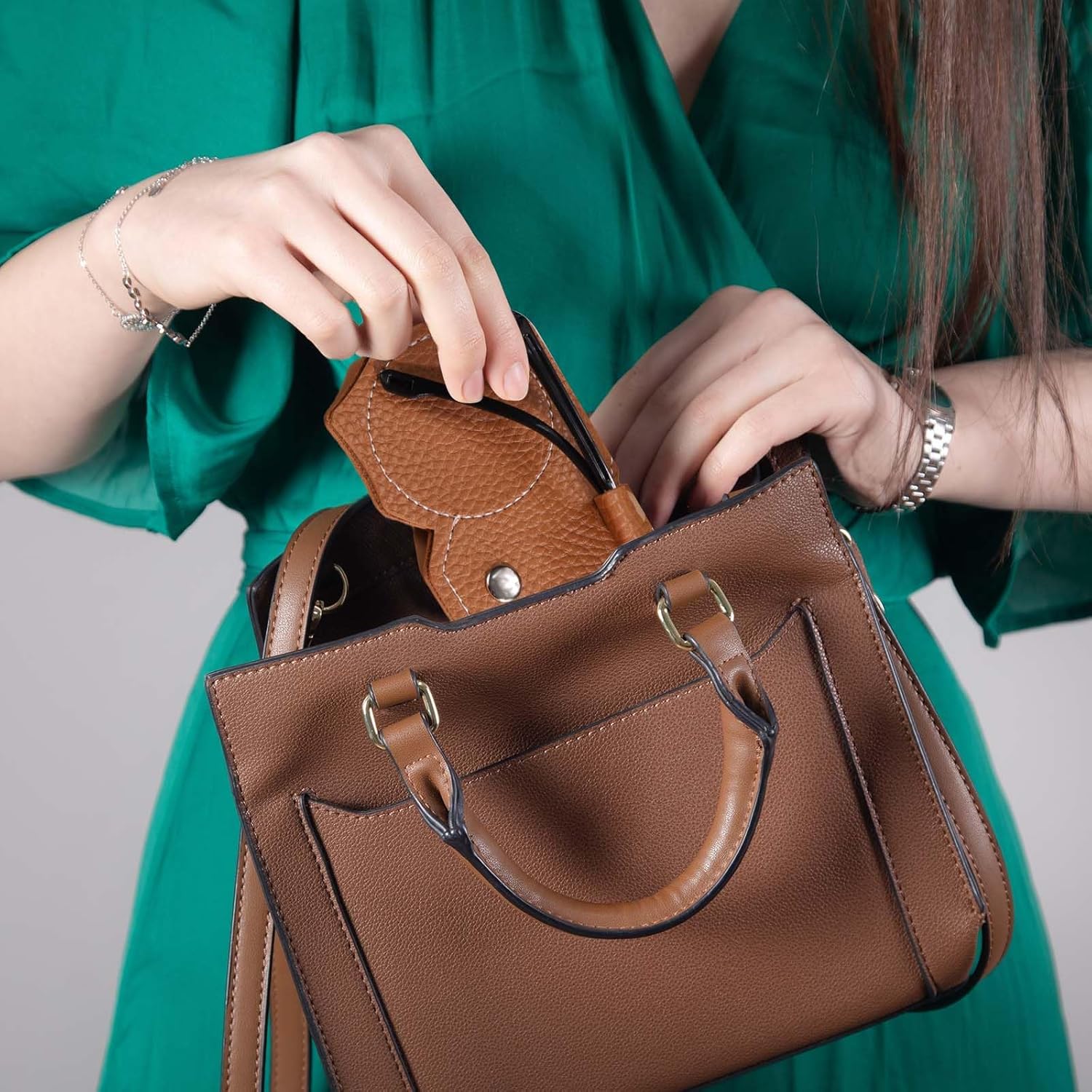 Leather Loop Keeper, Loops Belt Keeper Retainer Straps Replacement Reddish Brown 1.5"/1.6"