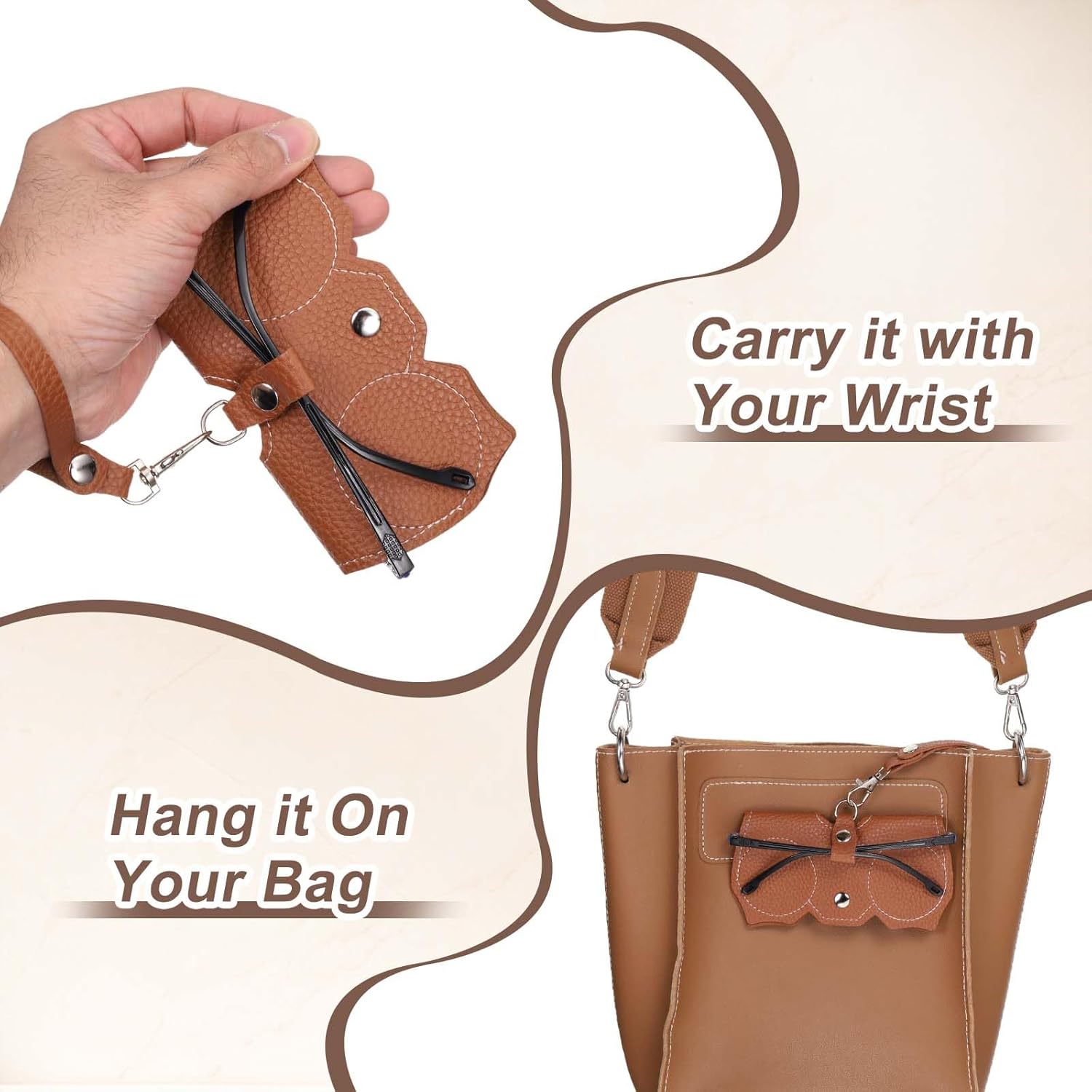 Leather Loop Keeper, Loops Belt Keeper Retainer Straps Replacement Reddish Brown 1.5"/1.6"
