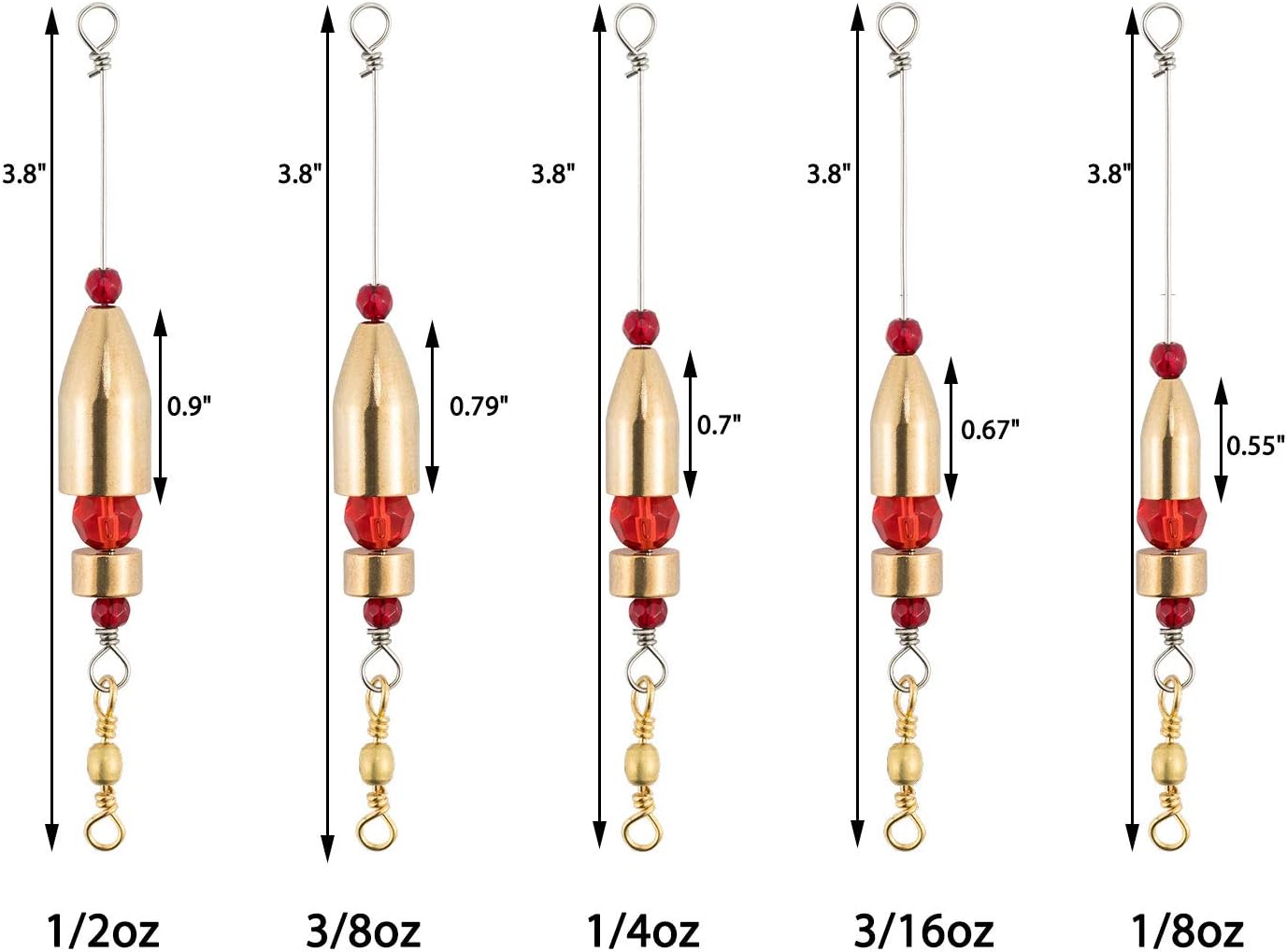 1200pcs Fishing Rubber Bobber Stoppers 6 in 1 Float Sinker Stops Black Oval Cylinder for Line Shape M 4-8LB Line