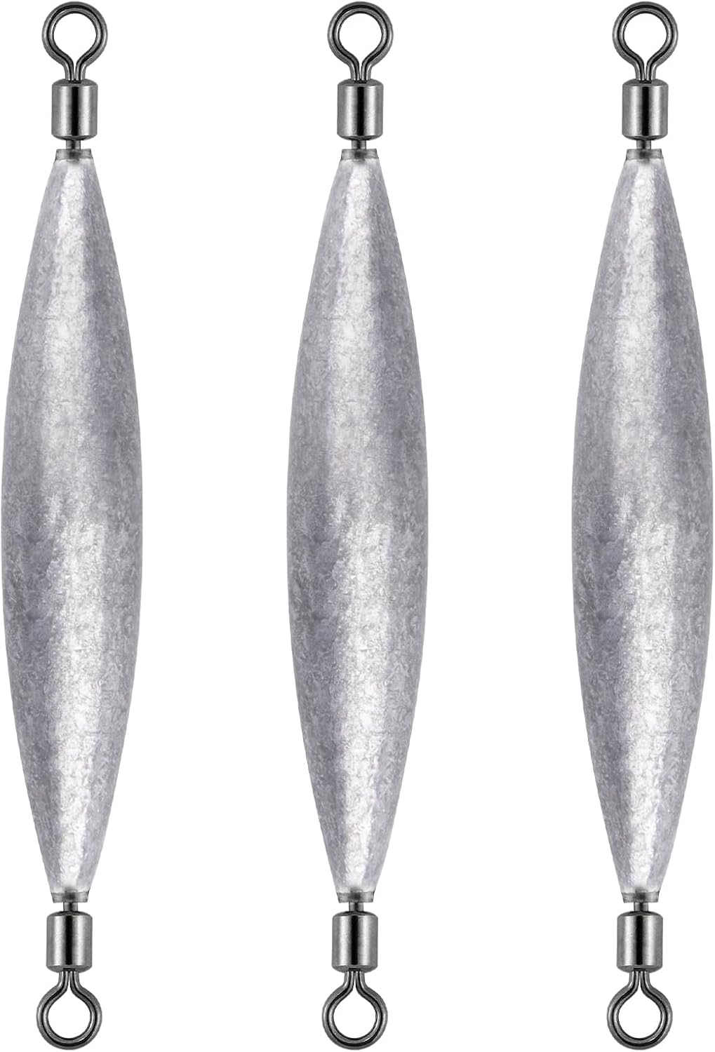 20 Pack Inline Trolling Weights with Double Barrel Swivels 1/16oz-3/4oz , Lead Egg Sinkers for Salmon Trout Walleye Freshwater Saltwater Fishing - 1/2oz-20