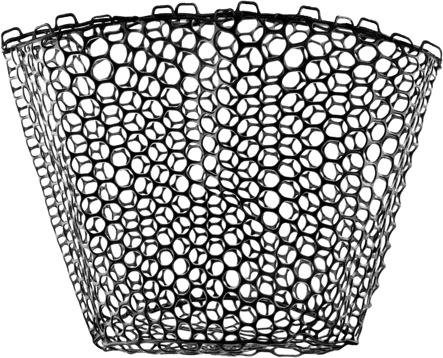 Fishing Landing Net Replacement Rubber Without Handle Foldable Mesh Netting for Freshwater Saltwater Black F-59.06'' Girth 21.65'' Dia, 19.7*5" Depth