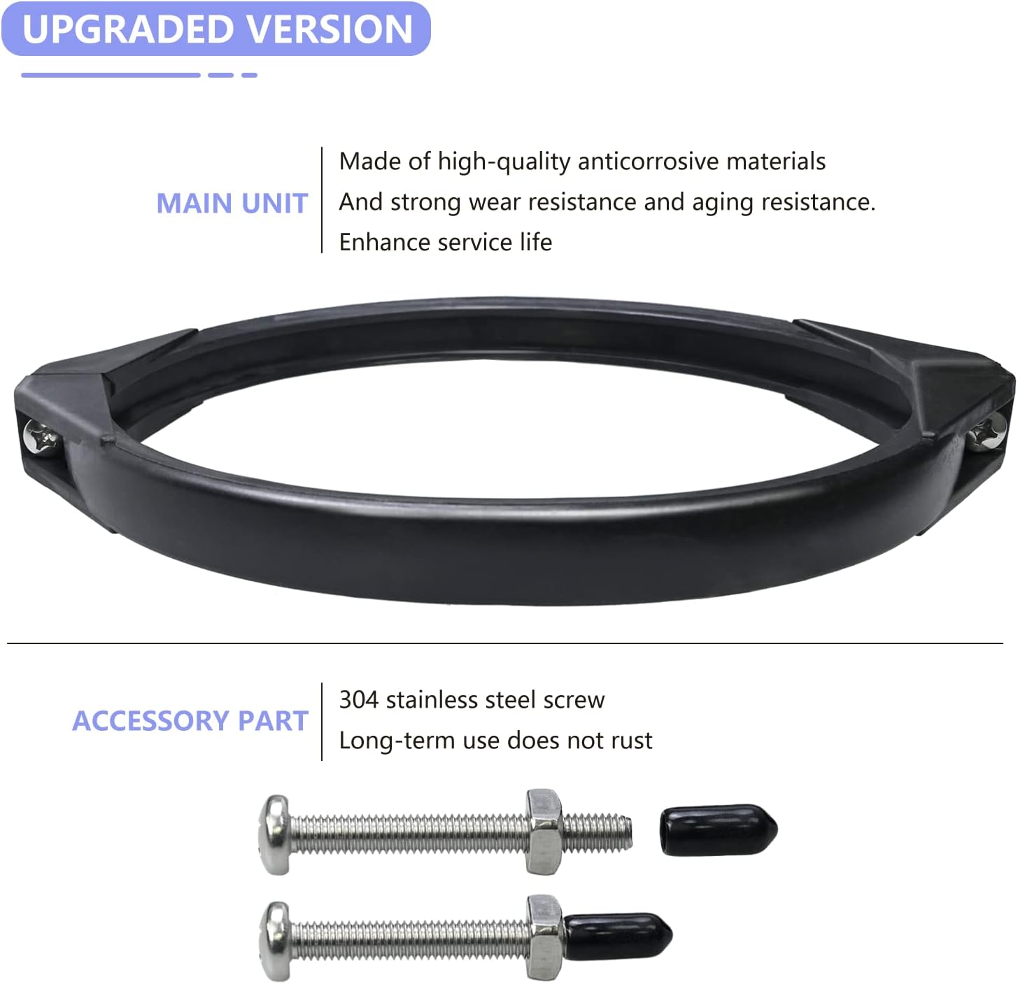 GMX600NM Noryl Flange Valve Clamp 8 to 8.5 inch,Compatible with Hayward S144T Pro Series Above Ground In Pool Sand Filter,For models S164T S166T S180T S210T S210S S220T S220T2 S230T S244T -