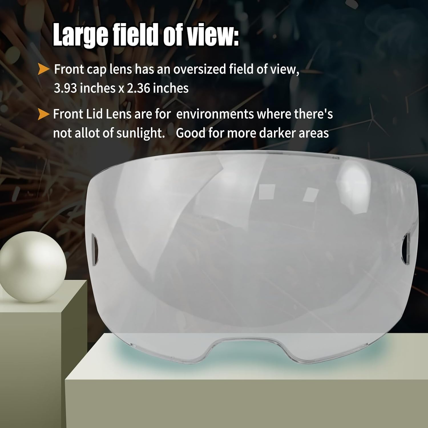 10 Pack 0700000802 Clear Front Cover Lens Compatible with Sentinel A50 Welding Helmet,3.93" x 2.36" Viewing Lens,A50 welding face mask lens Replacement parts -