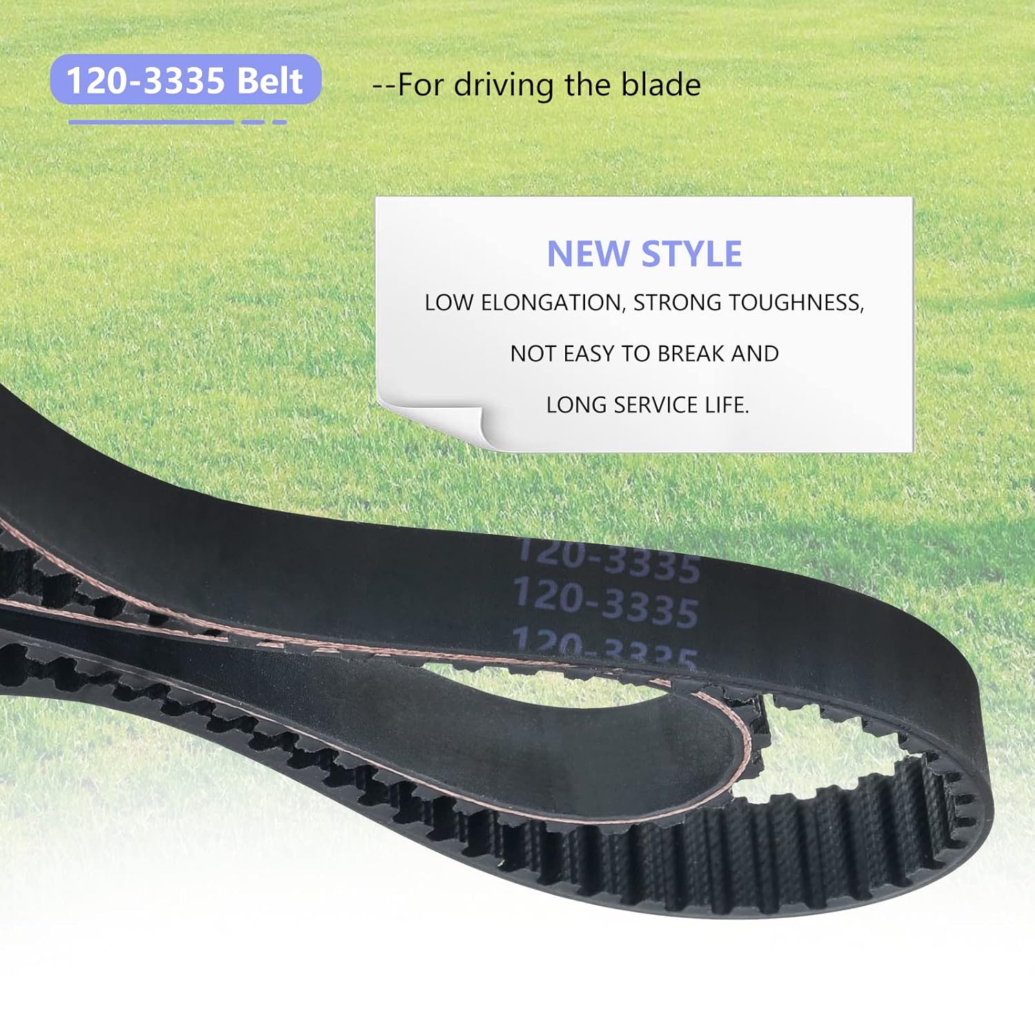 120-3335 Synchronous Belt Compatible with Toro Timemaster & Exmark 30 inch Lawn Mower Tractors, 44" x 3/4" Deck Replacement Timing Belt, Replaces for STENS 265-610 Fits 20199 20200 -
