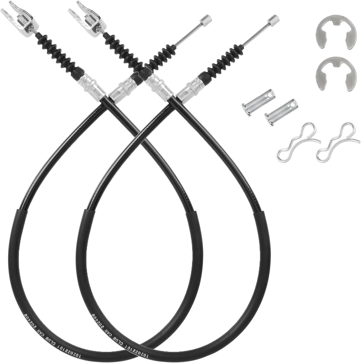 Club Car DS Brake Cable Kit Stainless Steel Core 2000-Up 102022101 Driver & Passenger Side Cables -