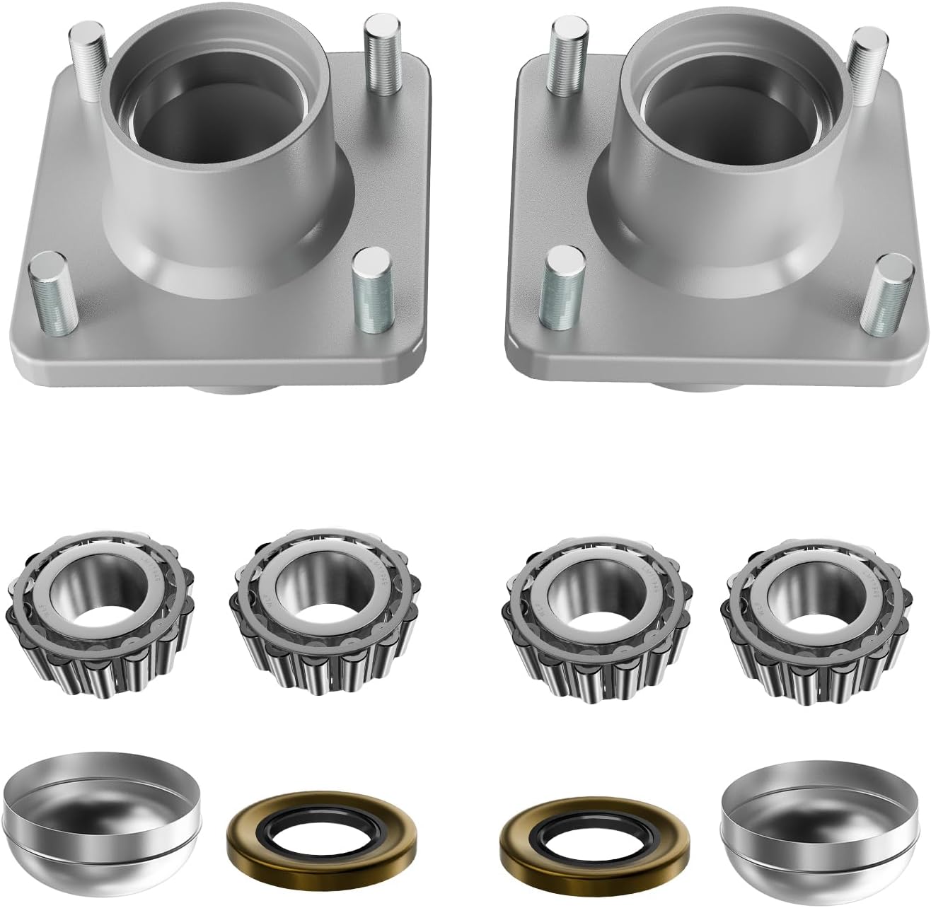 Club Car DS Front Hub Assembly, Golf Cart Wheel with Bearings Seals Kit for 1981-2003 Gas and Electric Carts, OEM 1011892 -