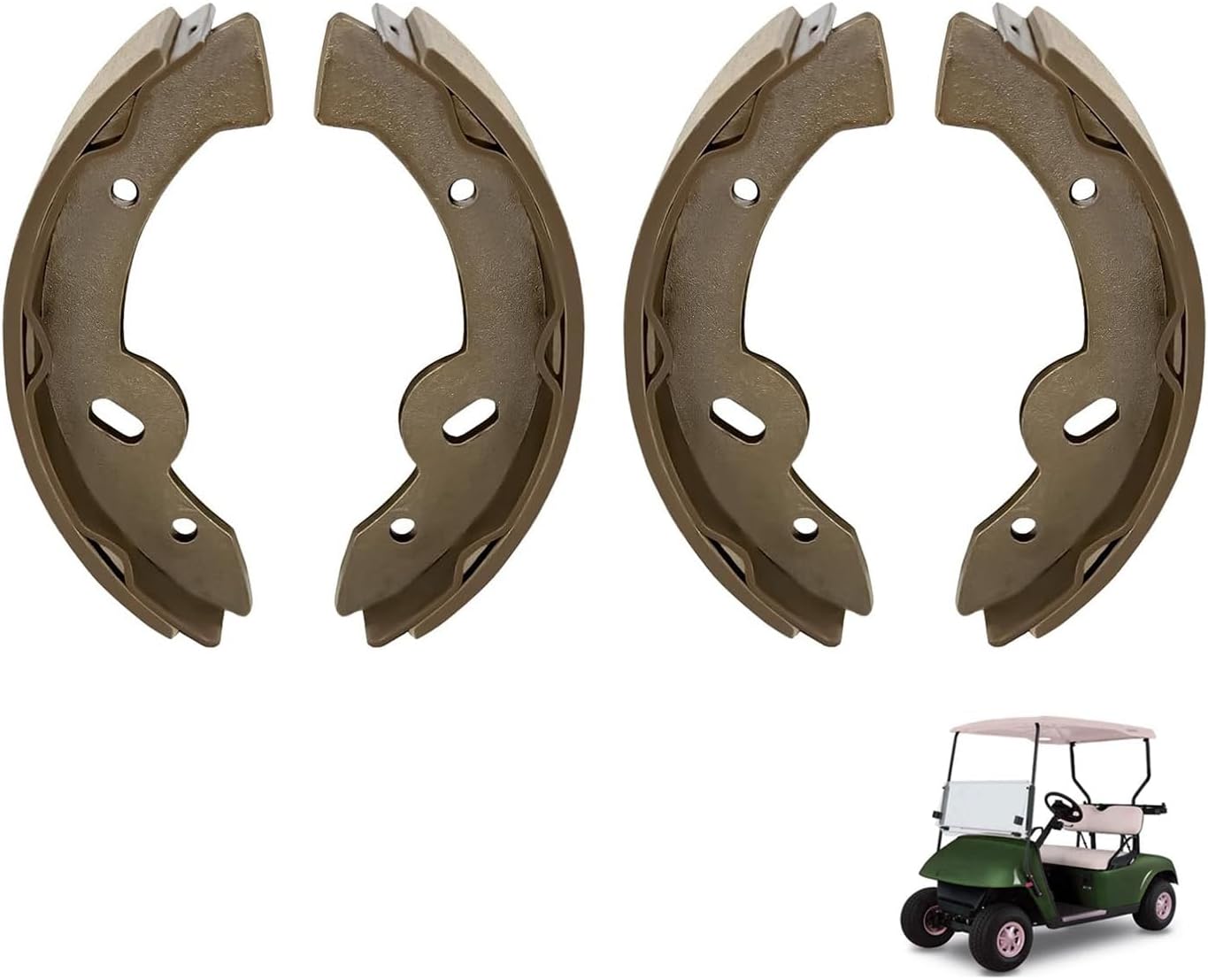 Golf Cart Brake Shoes for EZGO Medalist TXT 1997-Up, Workhorse 1996-Up, Yamaha G14-G22 94-06 Models OEM 27943G01 70795G01 -