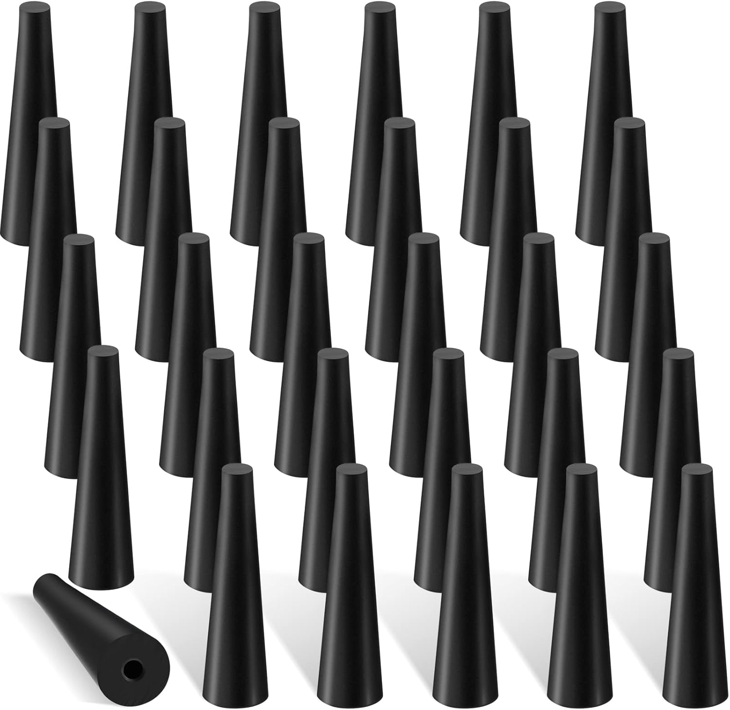 60 Pcs Pool Solar Panels Repair Plugs Heater Kit for Swimming Panels, Black 0.250 - 0.250" Diameter