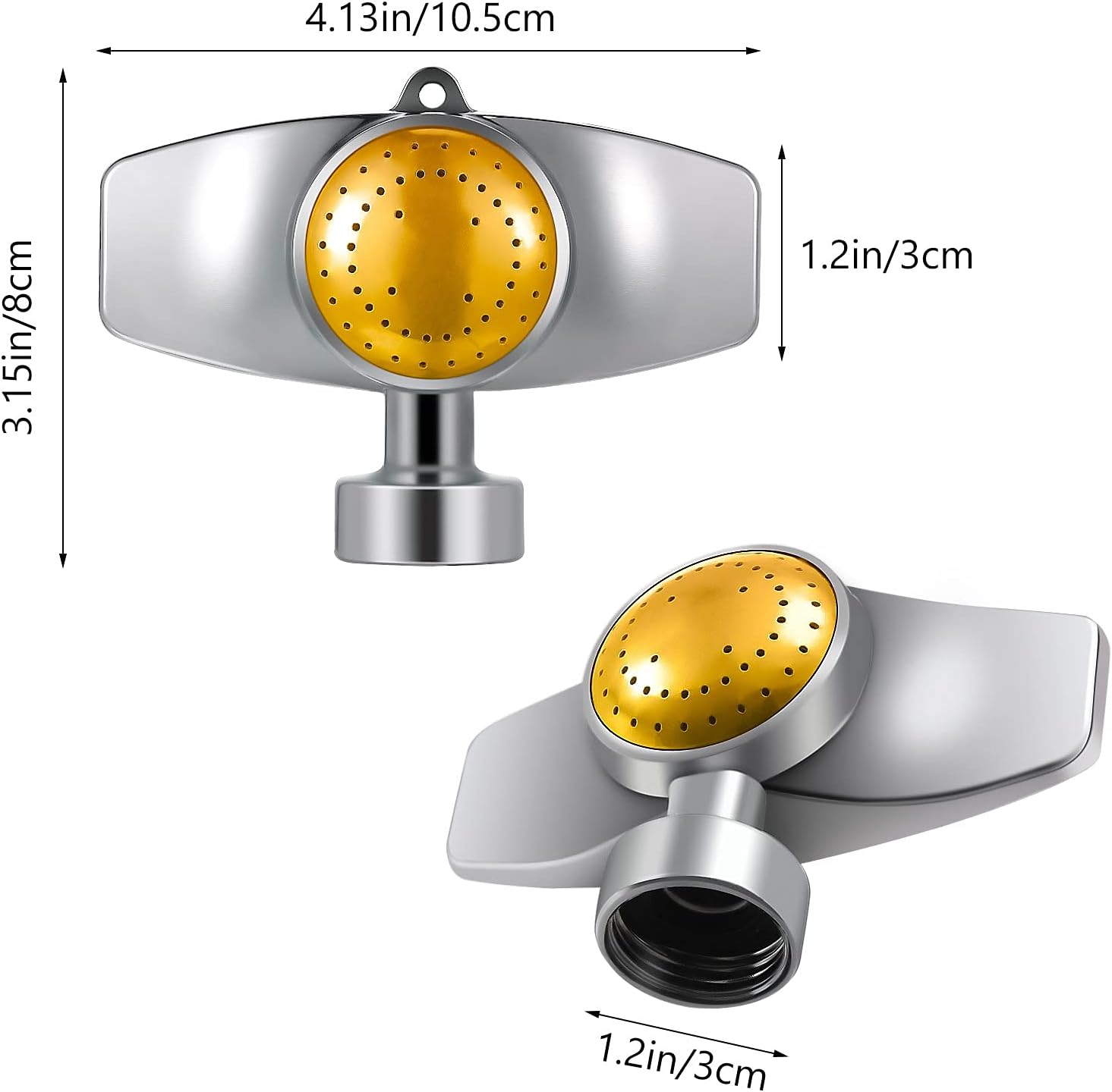 3 Pieces Metal Spot Sprinkler Circle Pattern 3/4 Inch Internal Thread Adjustable 360 Degree Square for Small Area Yard Lawn Garden Watering -
