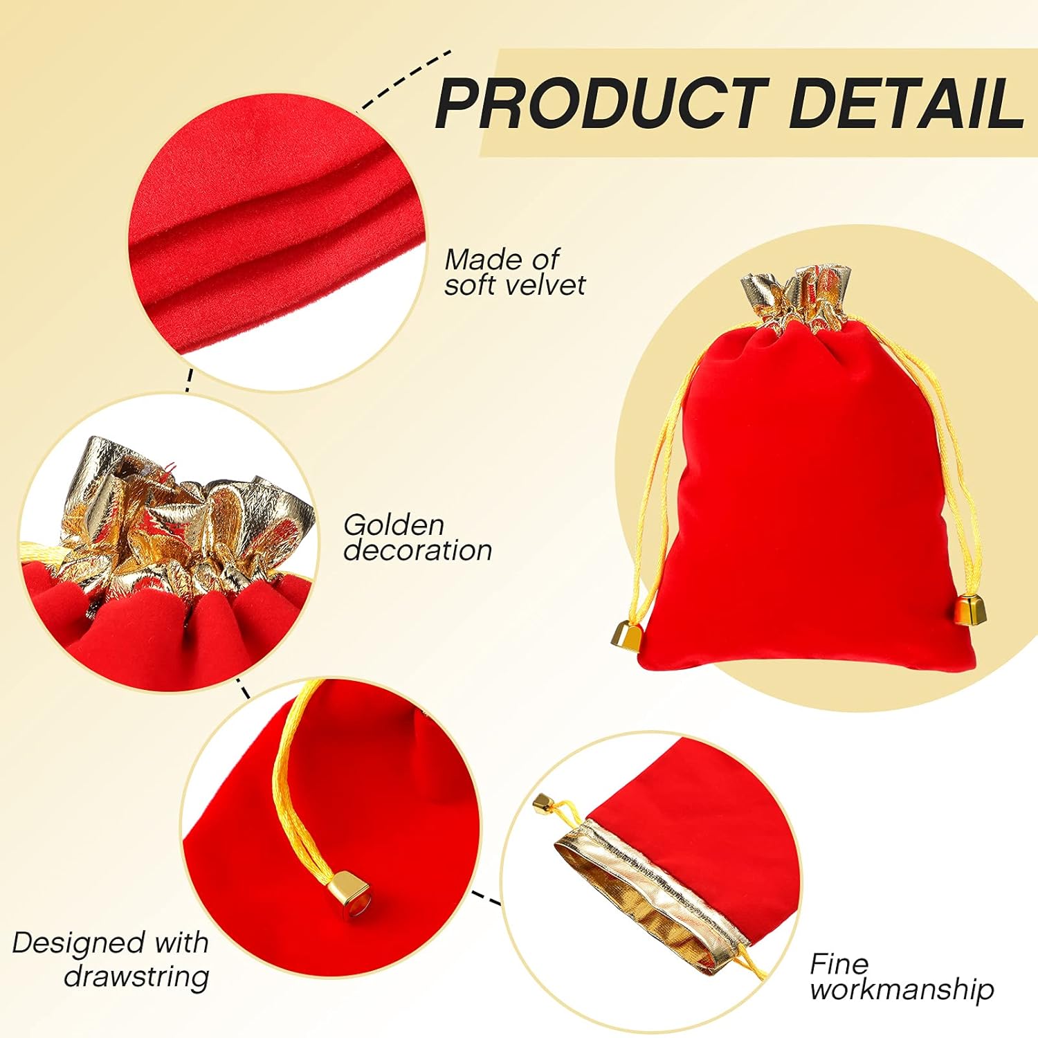 50 Pieces Velvet Bags Soft Jewelry Pouch with Drawstrings Velour Packaging Drawstring Present Bag for Candy Wedding Party Birthday Christmas Thanksgiving, 4.7 x 6.3 Inch Red Red 4.7x6.3 Pack of 50
