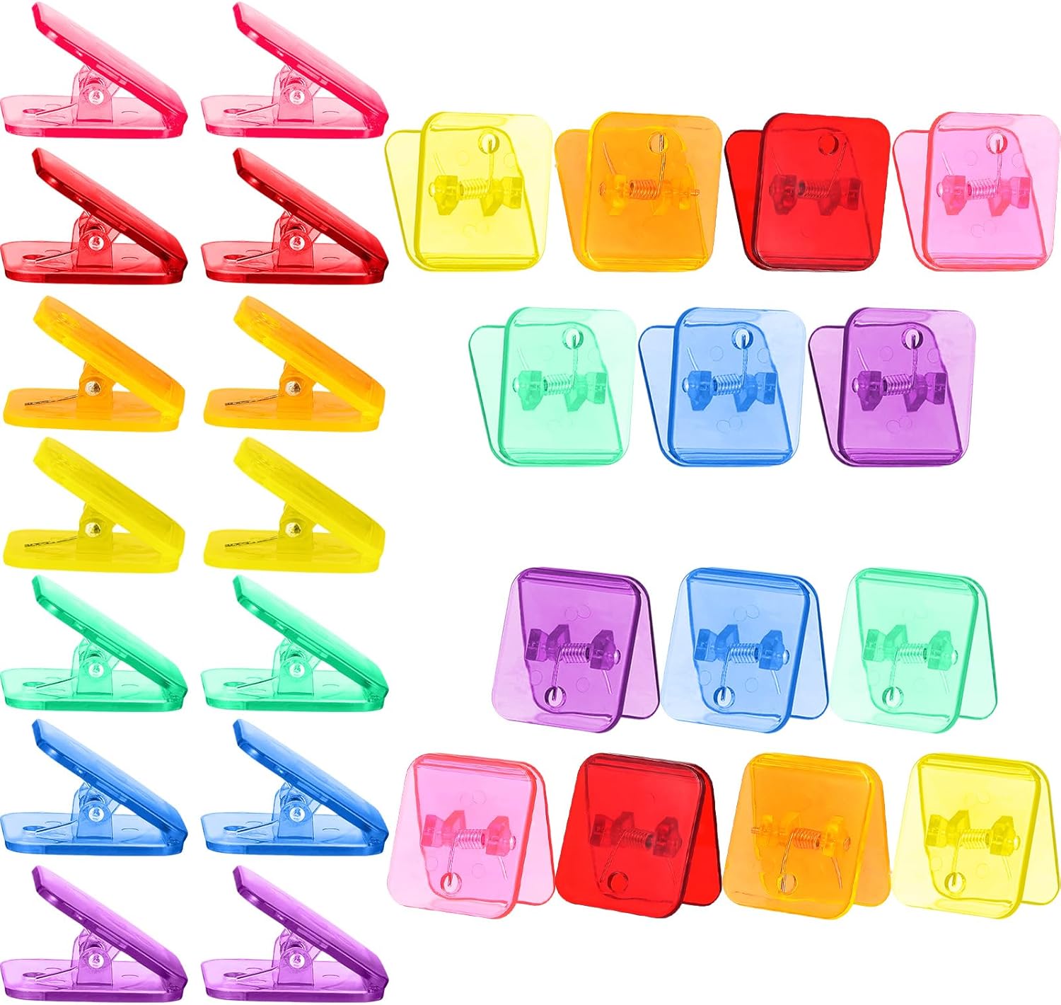 28 Pcs Colorful Self Adhesive Clips Hanging Sticky Spring Photos Bulk Back to School for Teachers Wall Home Office Classroom Paper Poster Music Scores Electric Wires -