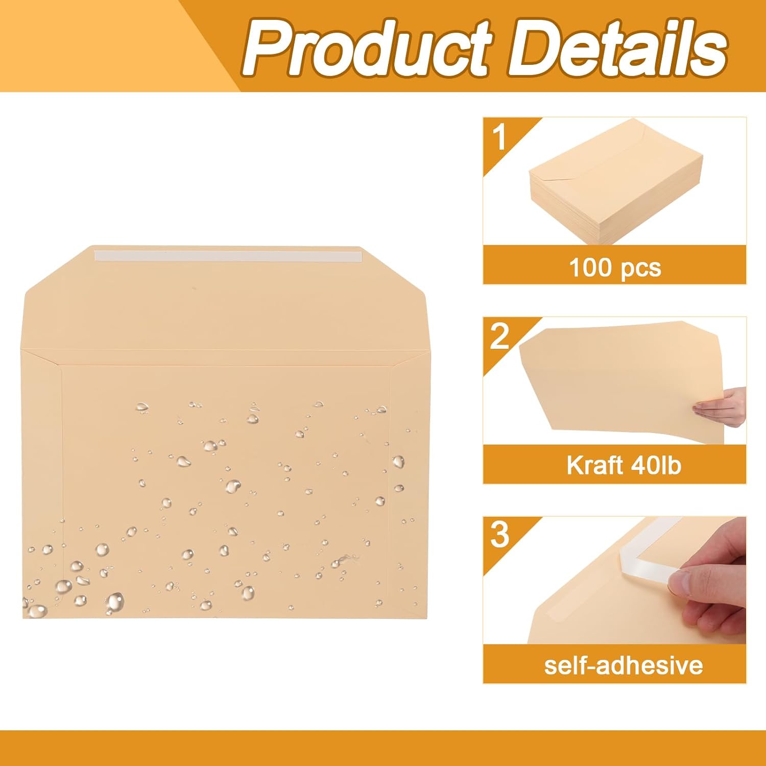 100 Pack Legal Size File Envelope 10" x 15" Document Folder Heavyweight Manila 143 lb Ungummed Flap Jackets for Attorney Employee Mailing Office Business, Beige -