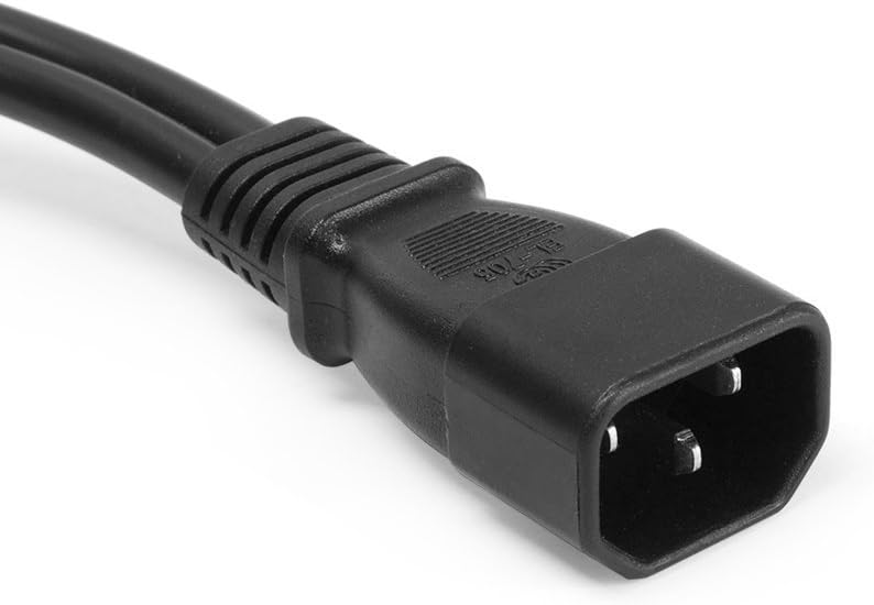2Pack UPS Server Y Splitter C14 to 2 x C13 Power Adapter Cable Cord