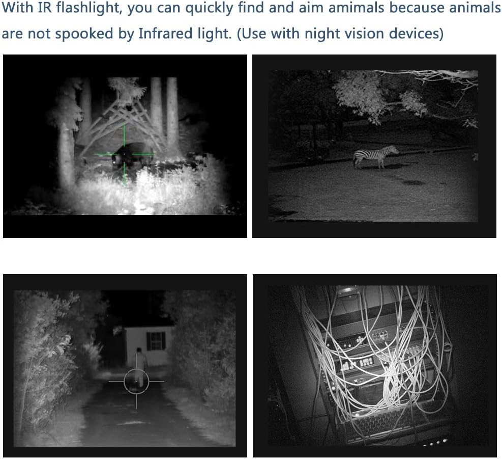 IR LED Illuminator Flashlight Zoomable 940nm Infrared Night
