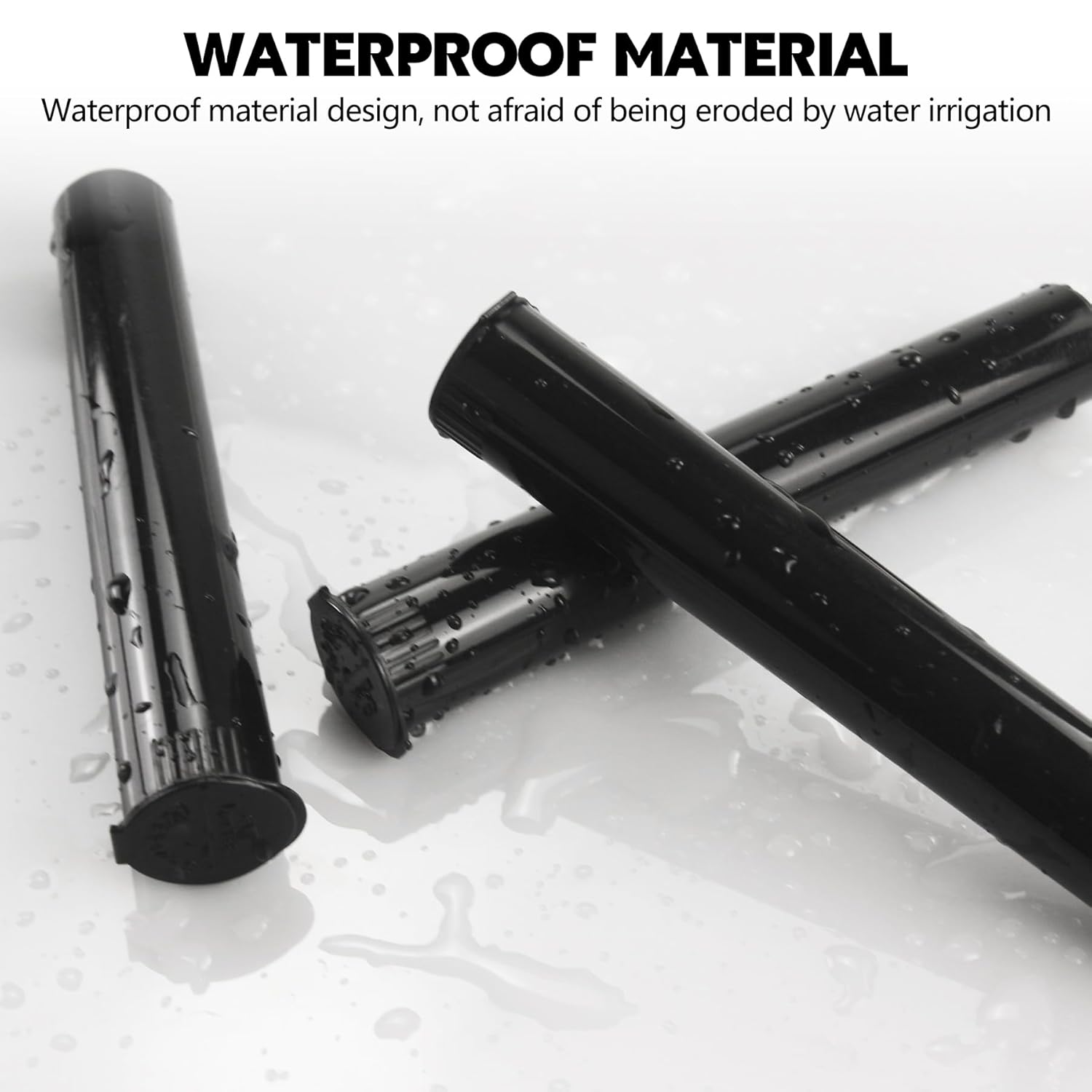 116mm 6pcs Waterproof Cigarette Storage Tubes Squeeze Bottles with Caps Airtight Sealing Plastic Container Protect Pre-Roll Cigarettes Cigarillos Black