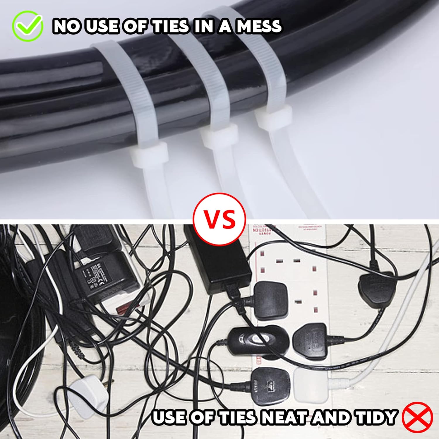 Colorful Cable Zip Ties, 100 Packs Self Locking Wire Perfect for Home, Office, Garage and Workshop Pink, 8 Inch Pink Inch
