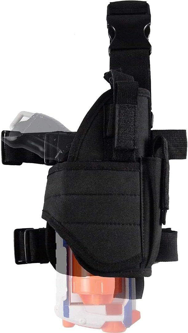 Adjustable Tactical Leg Holster Compatible for Nerf Elite Series Blaster Black Black