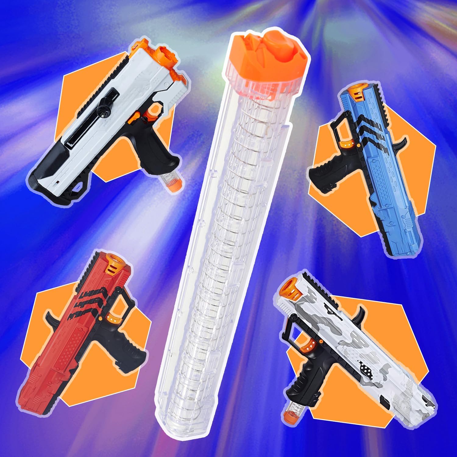 4Pcs Replacement Reload Clip 12-Round Refill Magazine Compatible for Nerf Rival Apollo XV-700 Zeue XV-1200 Clear 4pcs Clear