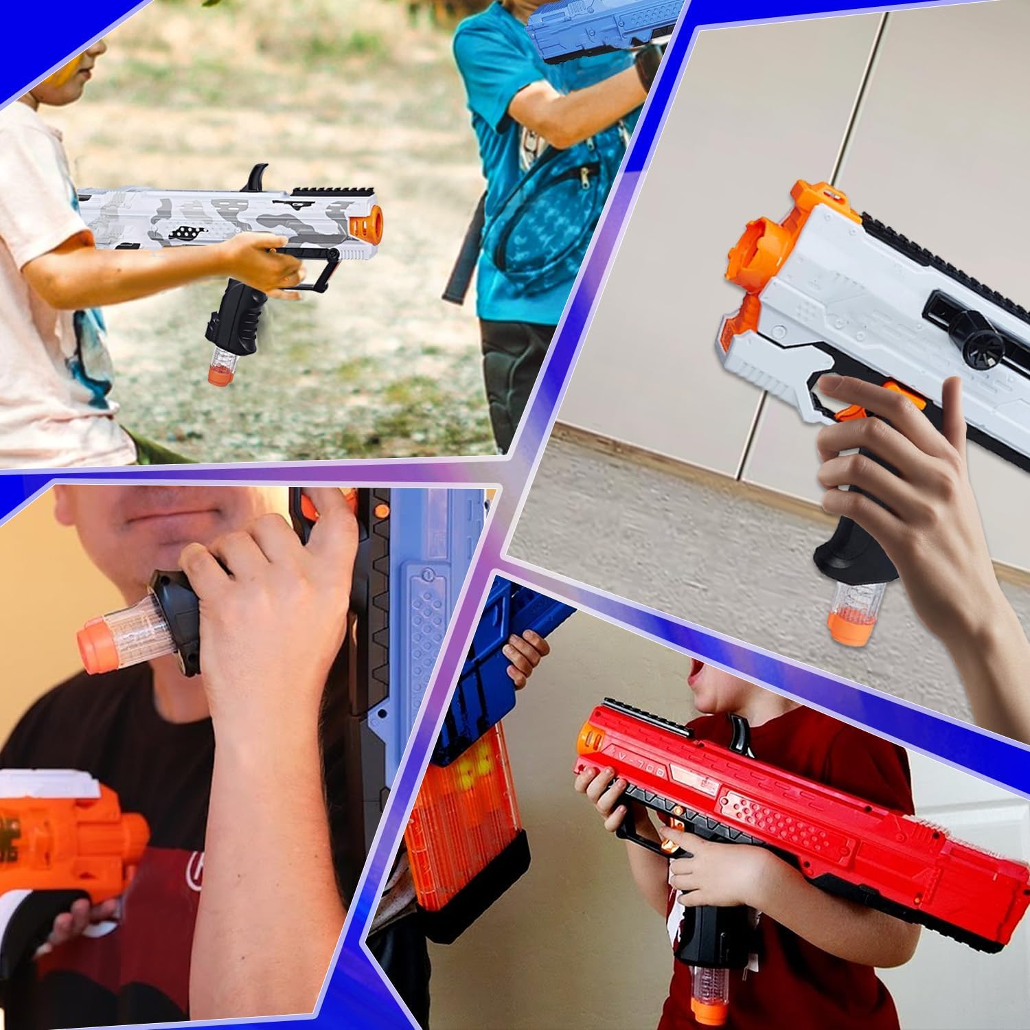 4Pcs Replacement Reload Clip 12-Round Refill Magazine Compatible for Nerf Rival Apollo XV-700 Zeue XV-1200 Clear 4pcs Clear