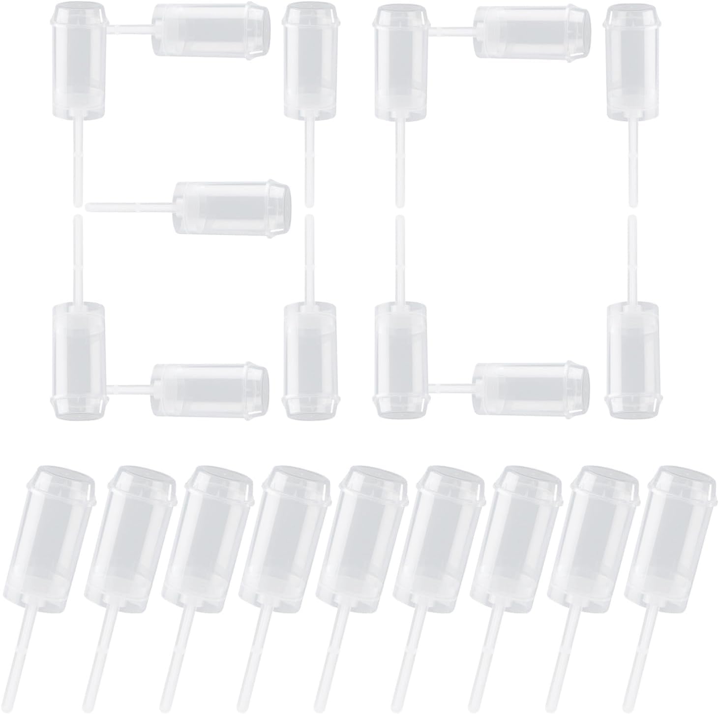 80 pcs Round Shape Clear Push-Up Cake Pop Shooter Push Up Pops Plastic Containers with Lids, Base & Sticks
