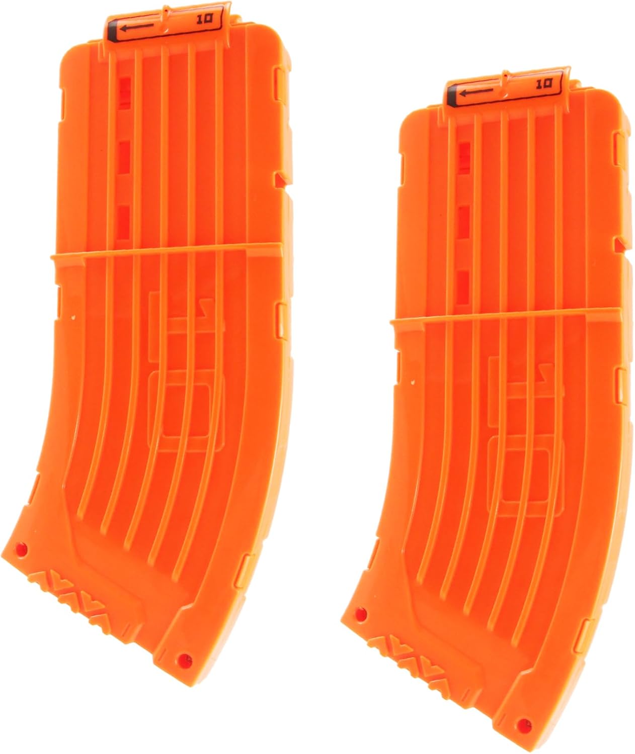 10 Darts Curved Magazine Quick Reload Clip Compatible for Nerf Elite Orange, 2Pcs 2pcs Orange