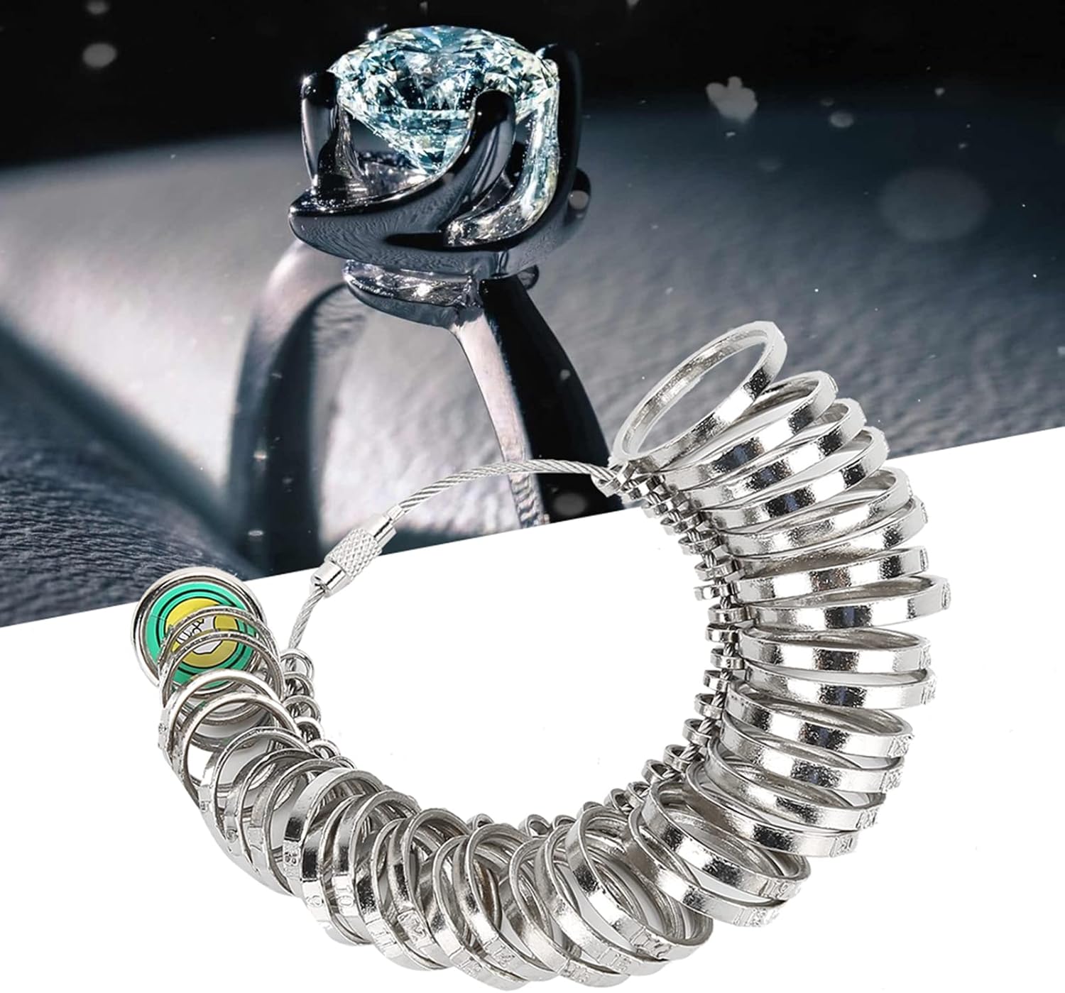 Ring Sizer Measurement Tool, 0-13 Sizing Finger Rings Gauge Measuring Tool Women Men Wedding Jewelry