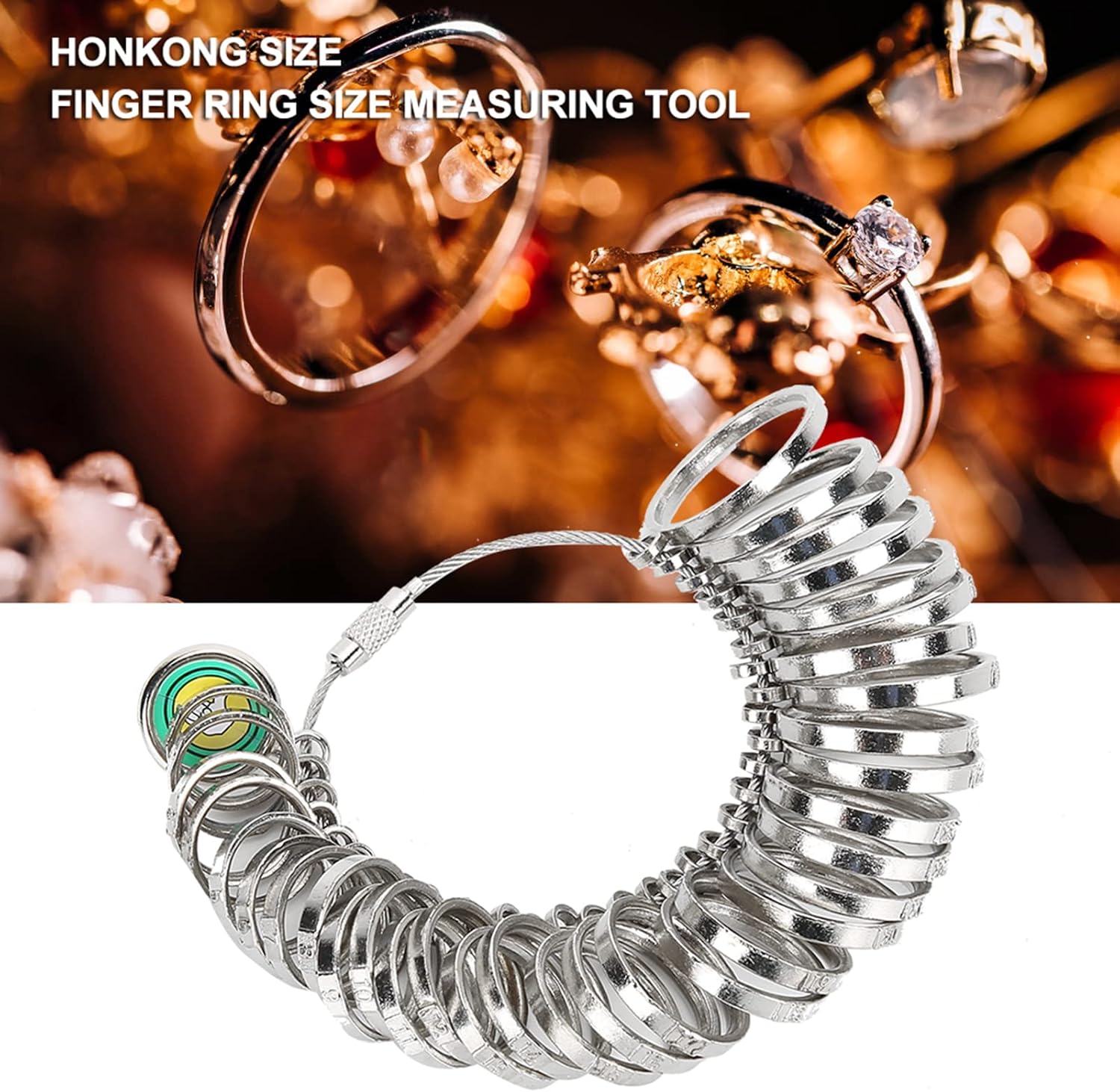 Ring Sizer Measurement Tool, 0-13 Sizing Finger Rings Gauge Measuring Tool Women Men Wedding Jewelry