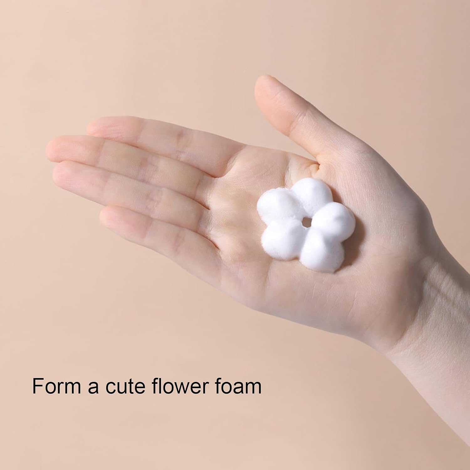 Foaming Hand Soap Dispenser, 250ml Flower Dispenser Shape Refillable Foam Pump Bottle Reusable Plastic Portable Liquid Container for Bathroom Transparent