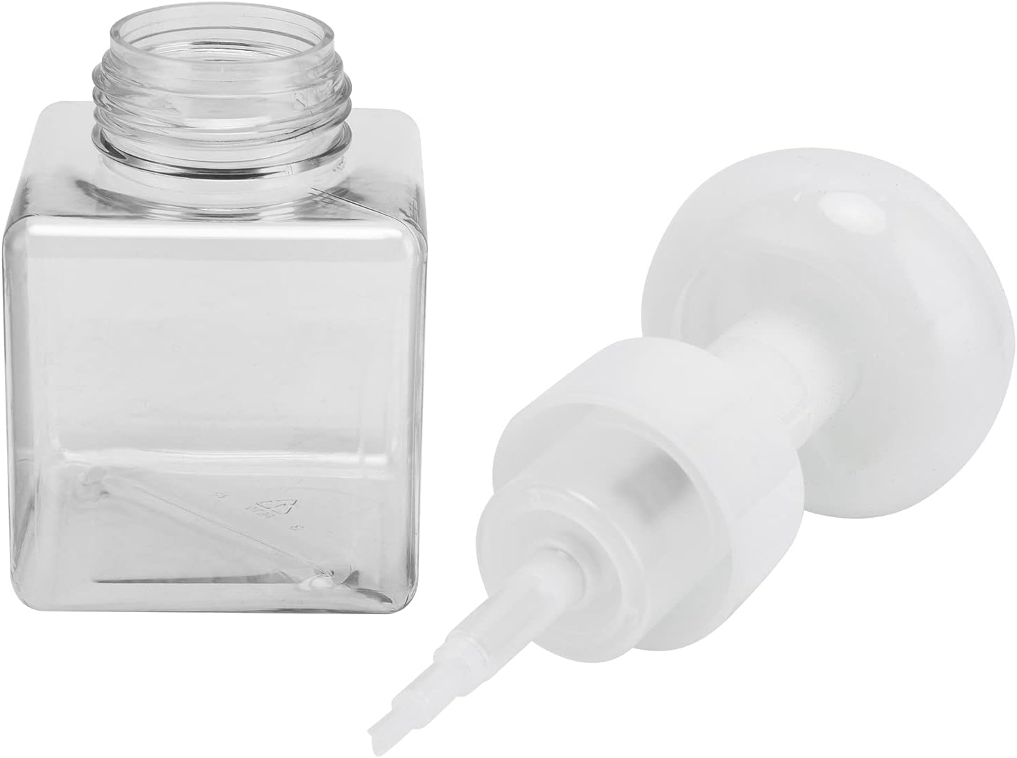 Foaming Hand Soap Dispenser, 250ml Flower Dispenser Shape Refillable Foam Pump Bottle Reusable Plastic Portable Liquid Container for Bathroom Transparent