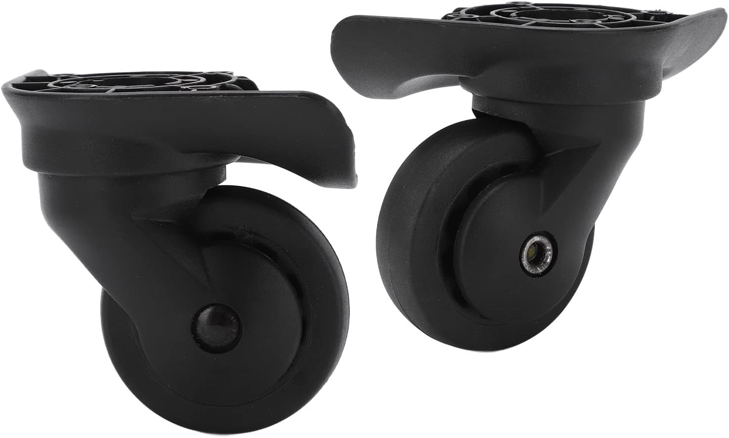 1 Pair Luggage Suitcase Wheels, Universal Replacement Wheels for Mute Swivel Casters Black