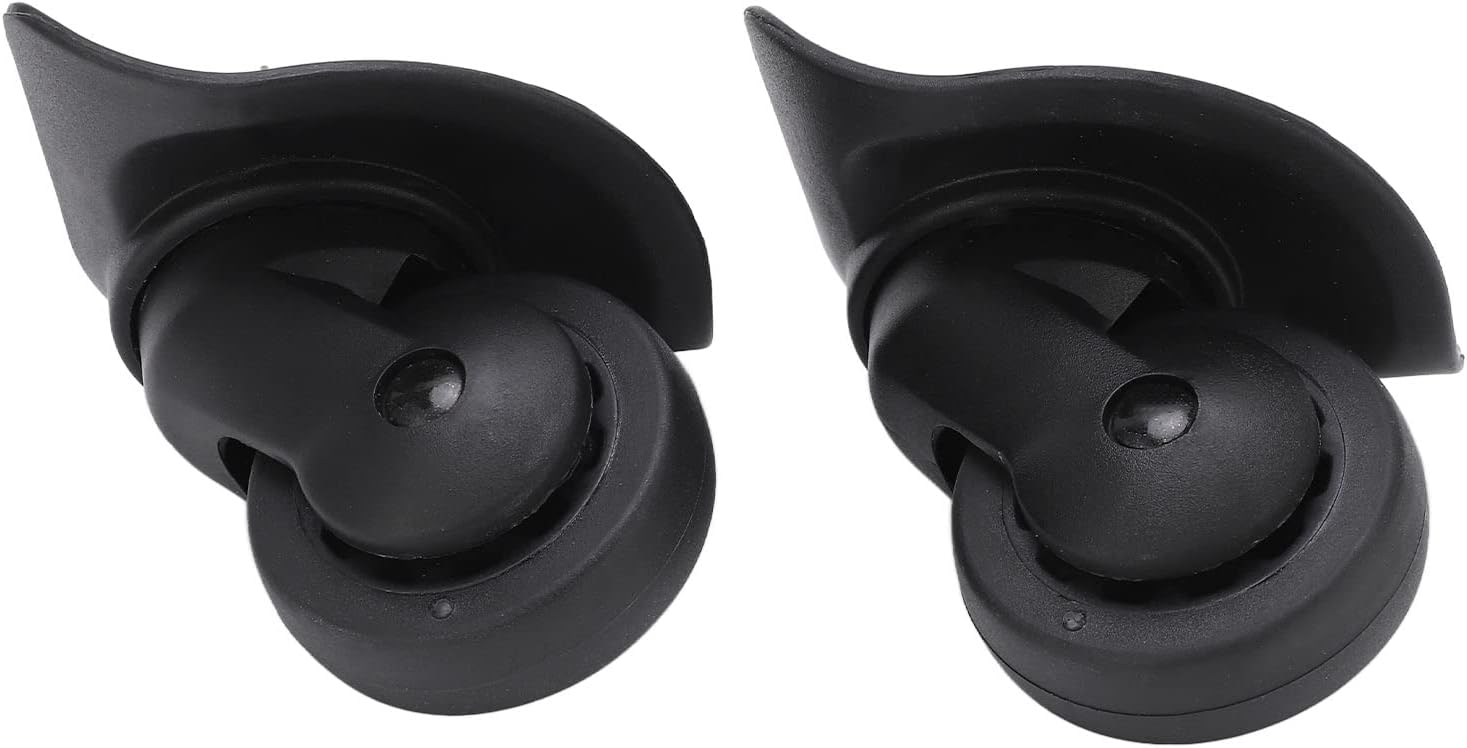 1 Pair Luggage Suitcase Wheels, Universal Replacement Wheels for Mute Swivel Casters Black