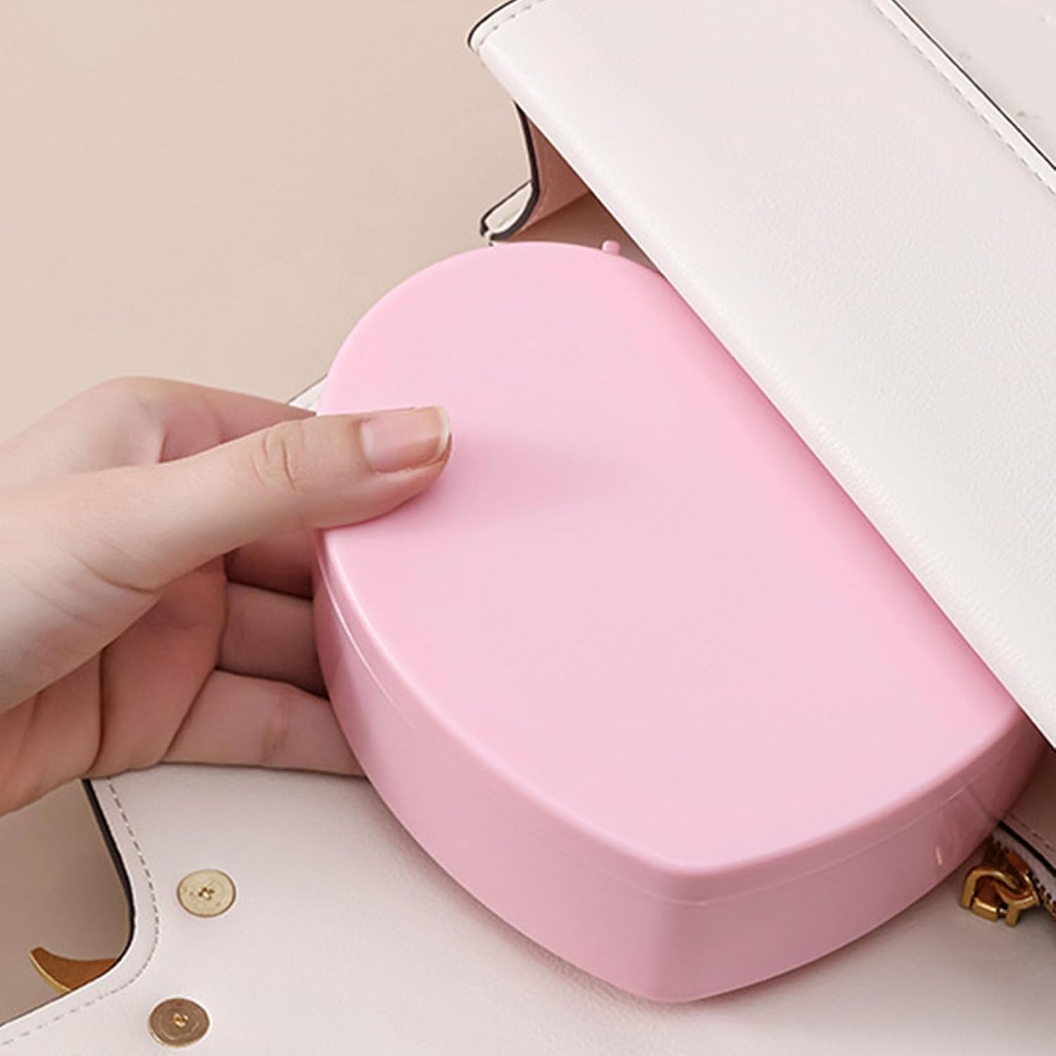Girls Jewelry Box, 2 Layer Holder Organizer Heart Shape Portable Case with Mirror Travel for Earrings Rings Necklaces