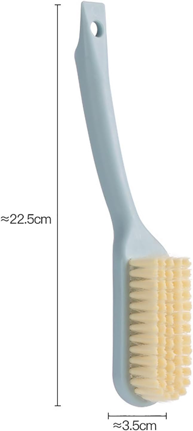 2Pcs Crevice Cleaning Brush, Bathroom Gaps Brush Multifunctional Long Handle Shoe All Purpose Scrubber with Ergonomic Handle Blue