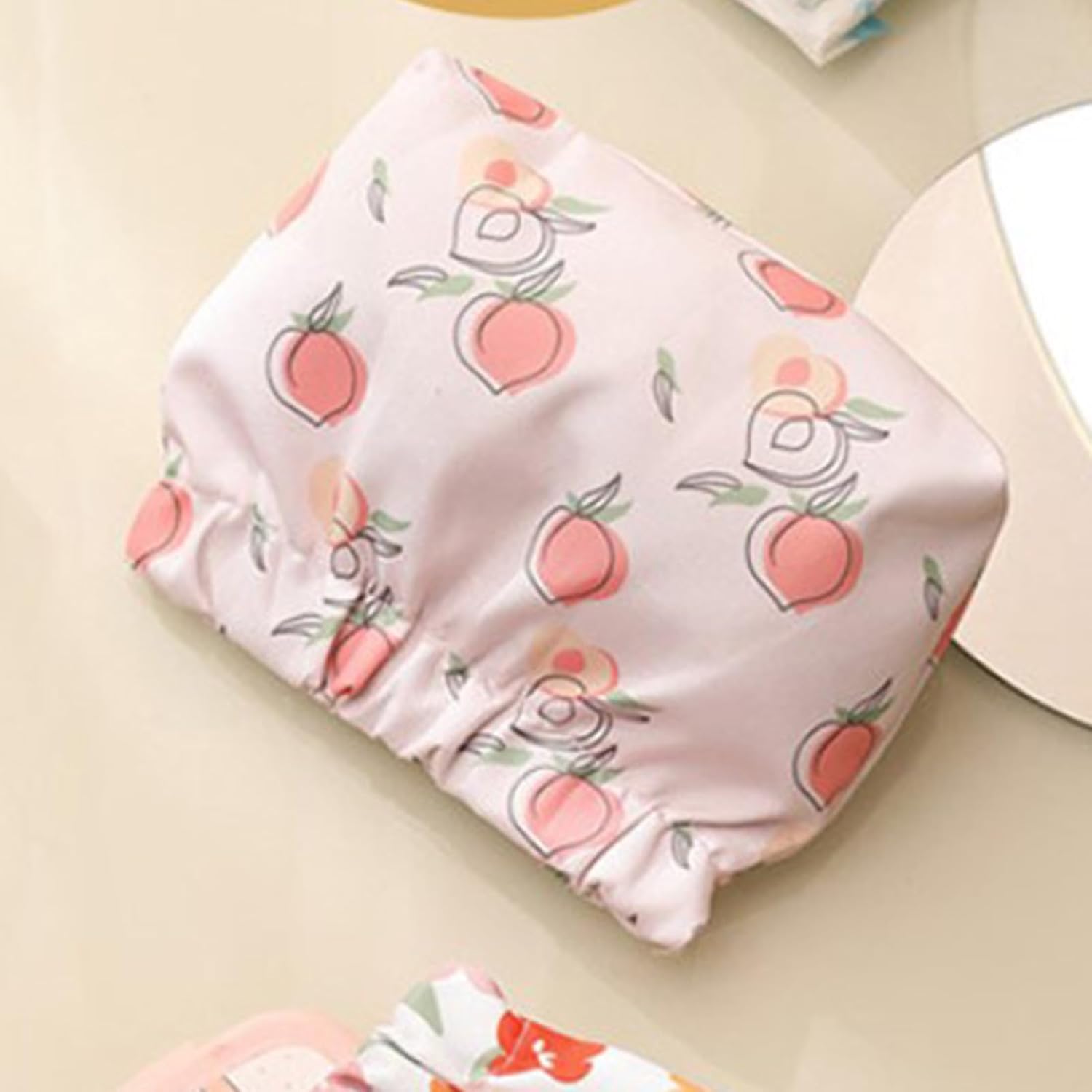 2Pcs Printed Pocket Cosmetic Bag, Mini Makeup Bag Portable Lipstick Case Travel Organizer for Headphones Jewelry