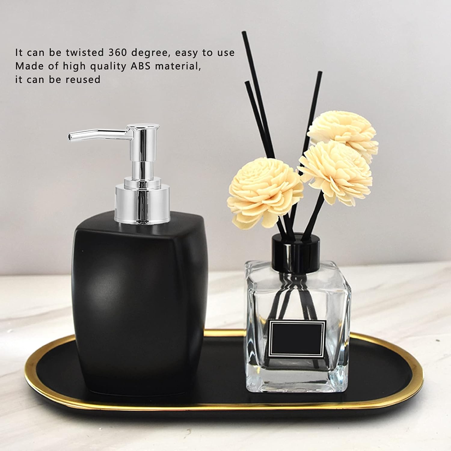 Hand Soap Pump, Pump Replacement Bottle Nozzle for Lotion Massage Oil Bottle Silver