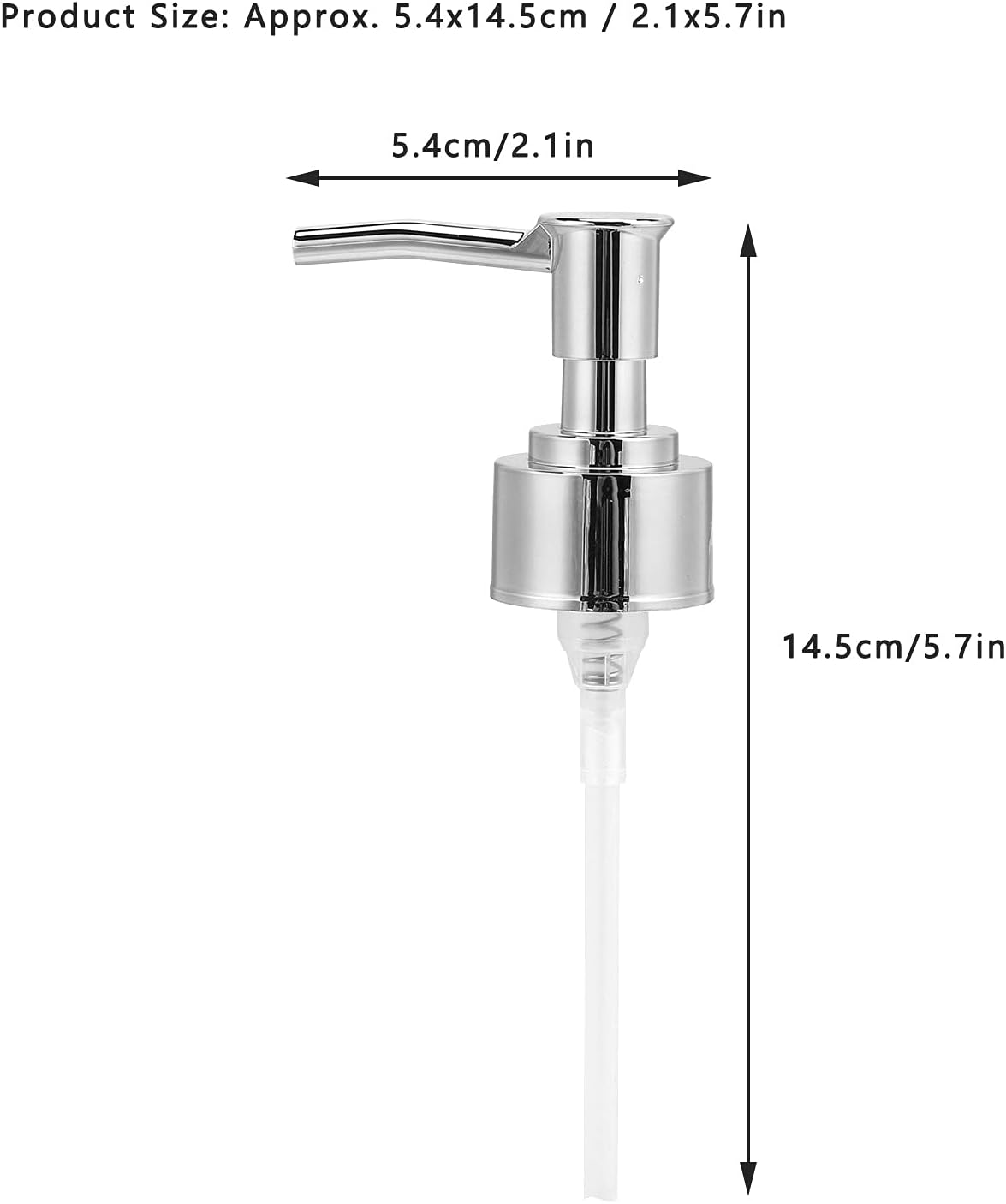 Hand Soap Pump, Pump Replacement Bottle Nozzle for Lotion Massage Oil Bottle Silver