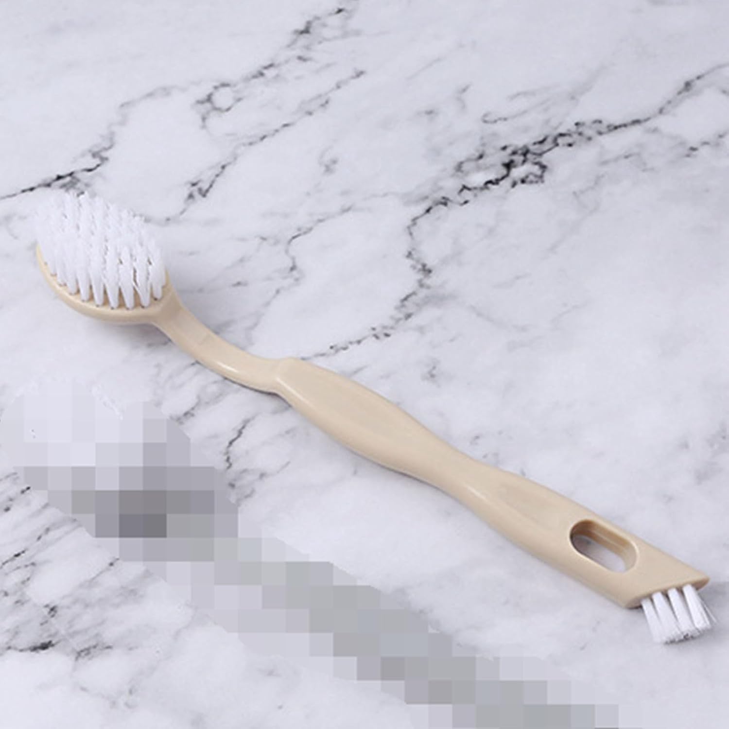 Sneaker Cleaner Brush, Multi Functional Shoe Brush Double Sided Washing Plastic Scrub for Stains beige